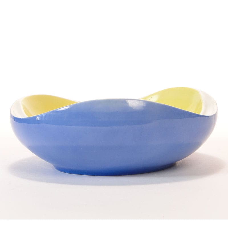 Centerpiece New Look, blue yellow white porcelain, by Z. Przybyszewska, Ćmielów, Poland, 1950s. - 352613