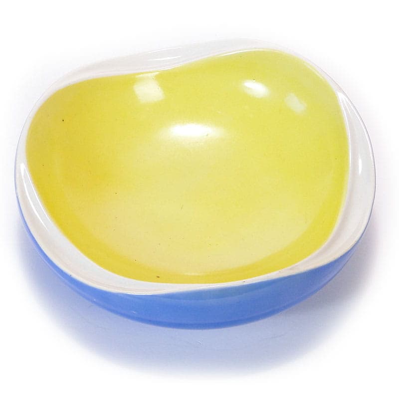 Centerpiece New Look, blue yellow white porcelain, by Z. Przybyszewska, Ćmielów, Poland, 1950s. - 352609