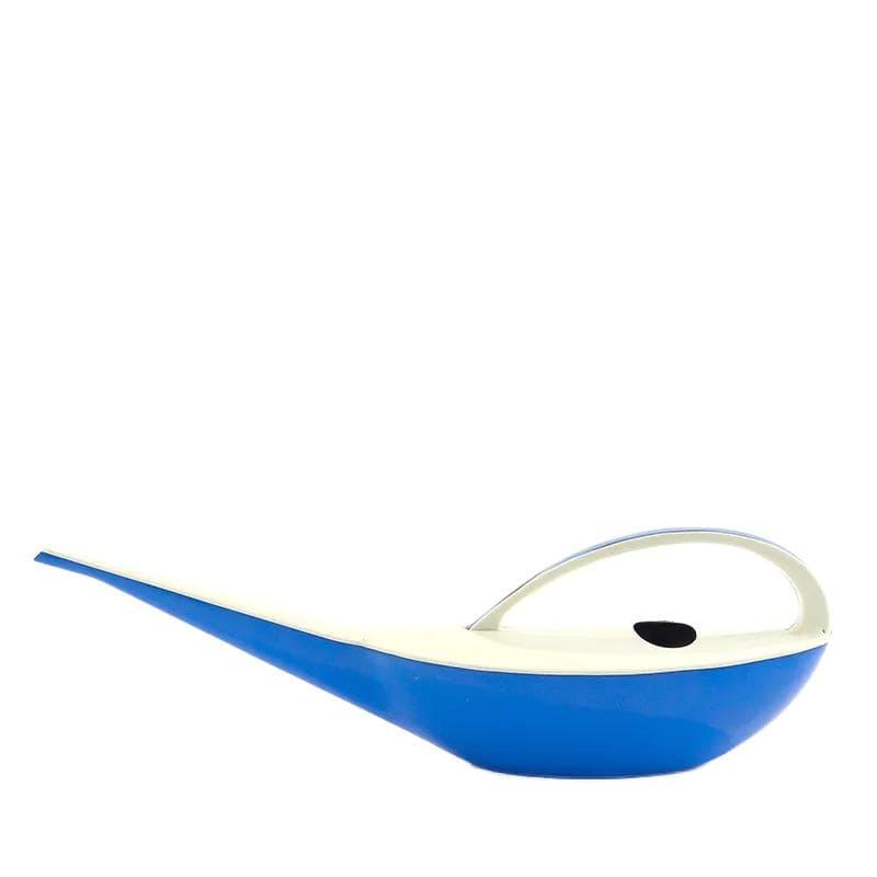 Watering Can Space Age, blue cream, plastic, by K. Kunis, Germany, 1960s.