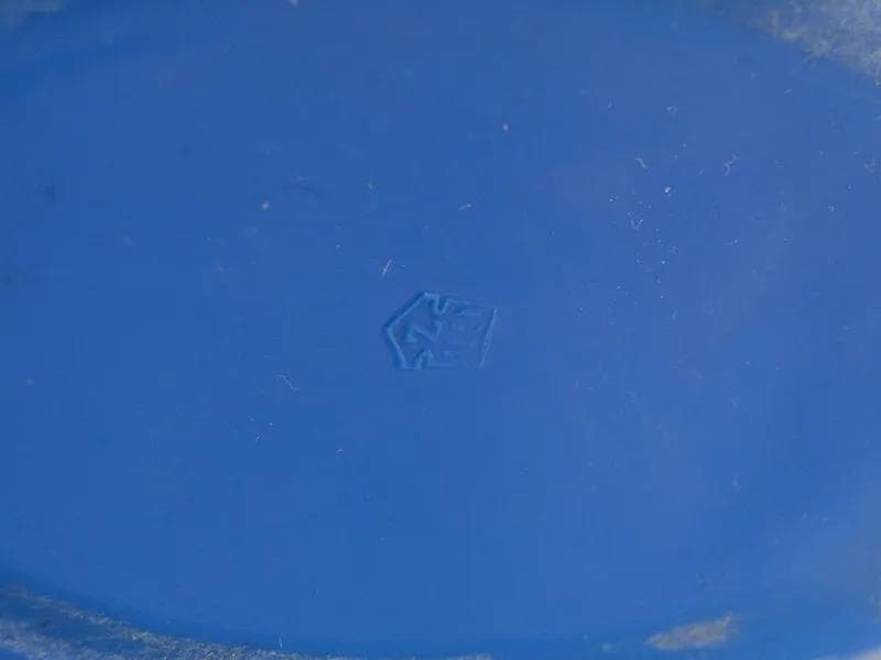 Watering Can Space Age, blue cream, plastic, by K. Kunis, Germany, 1960s. - 26025