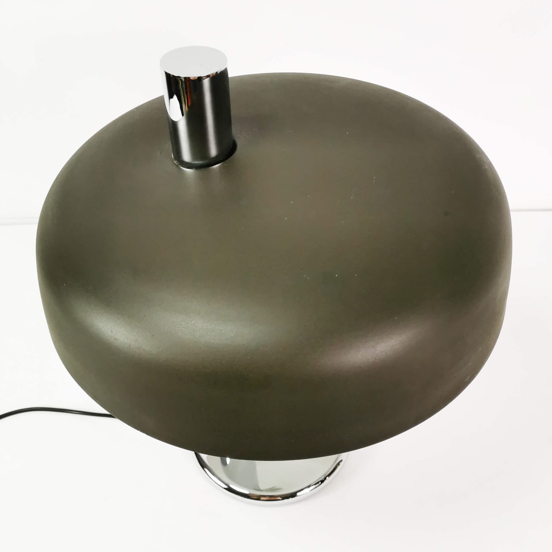 Lampa biurkowa Bauhaus, brązowy, metal chrom, proj. H. G. Pfaender, Hillebrand, Niemcy, lata 60. - 352763