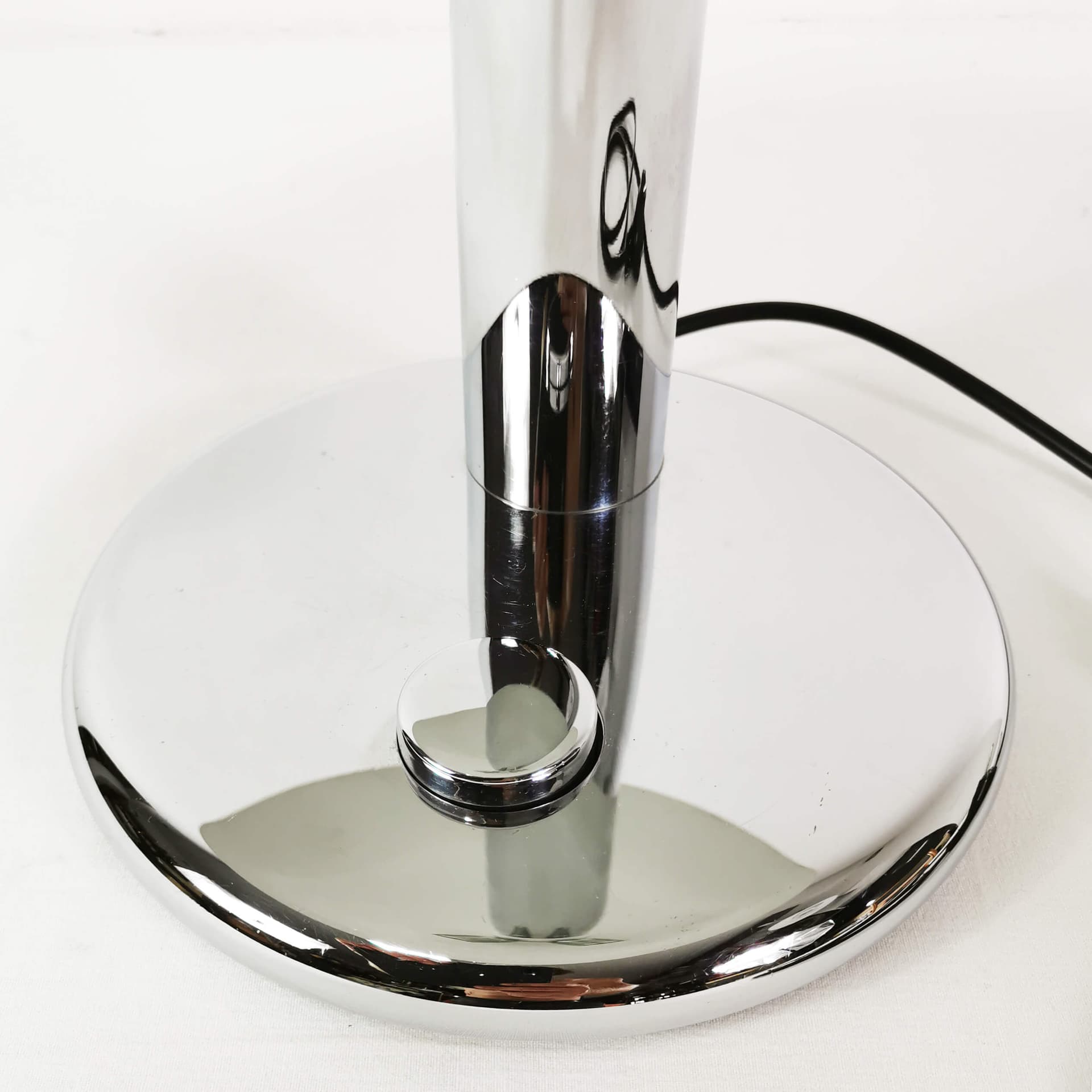 Lampa biurkowa Bauhaus, brązowy, metal chrom, proj. H. G. Pfaender, Hillebrand, Niemcy, lata 60. - 352761
