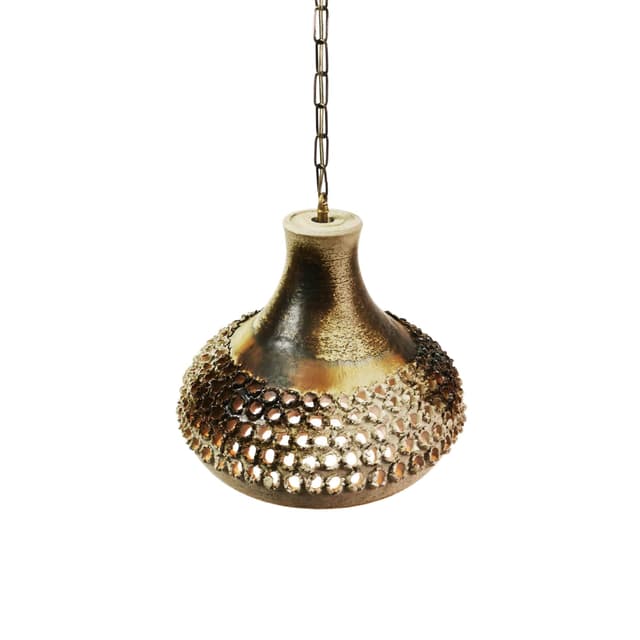 Lampa sufitowa Mid Century, brązowy, ceramika, Axella Design, Dania, lata 60. - WYMIARY