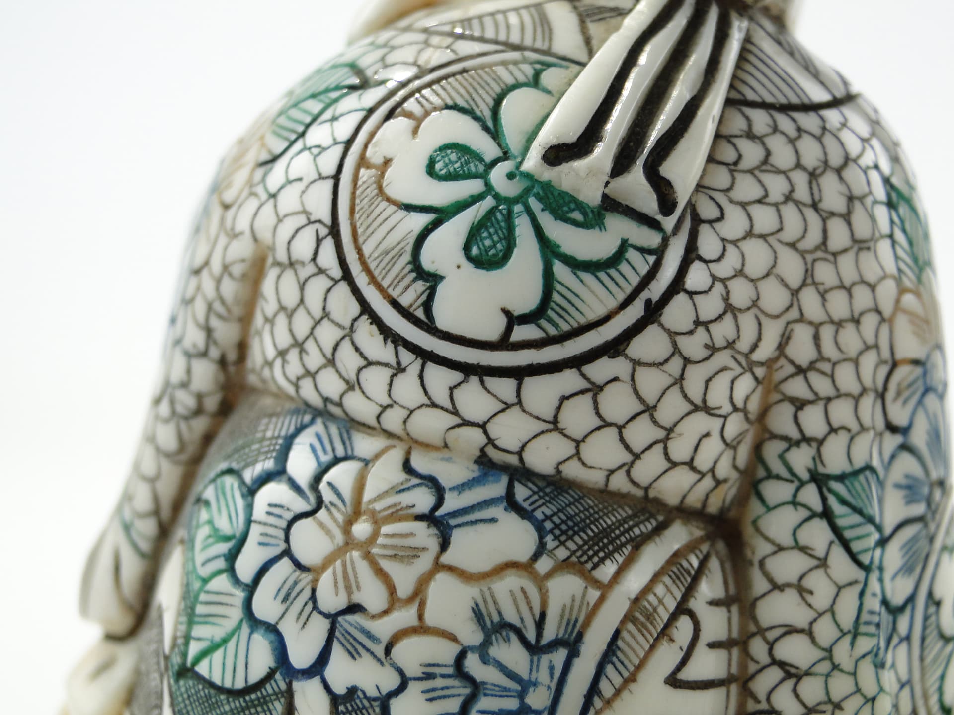 Figura chińskiego mędrca, ivorine kremowy, Daleki Wschód, początek XX wieku - 352889