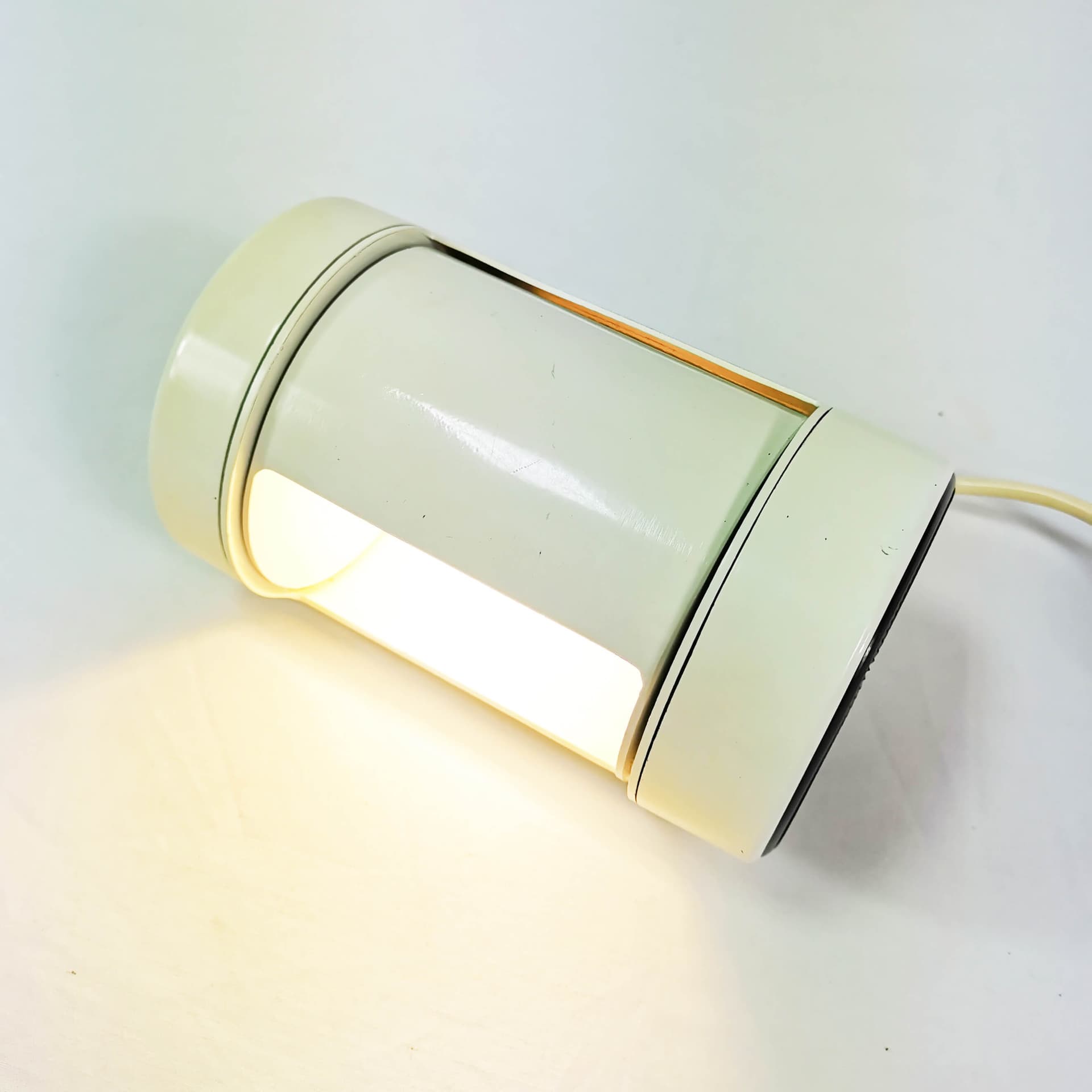 Lampa stołowa Laura, Space Age, metal biały, proj. O. Von Bohr, Valenti-Milano, Włochy, lata 70. - 353241