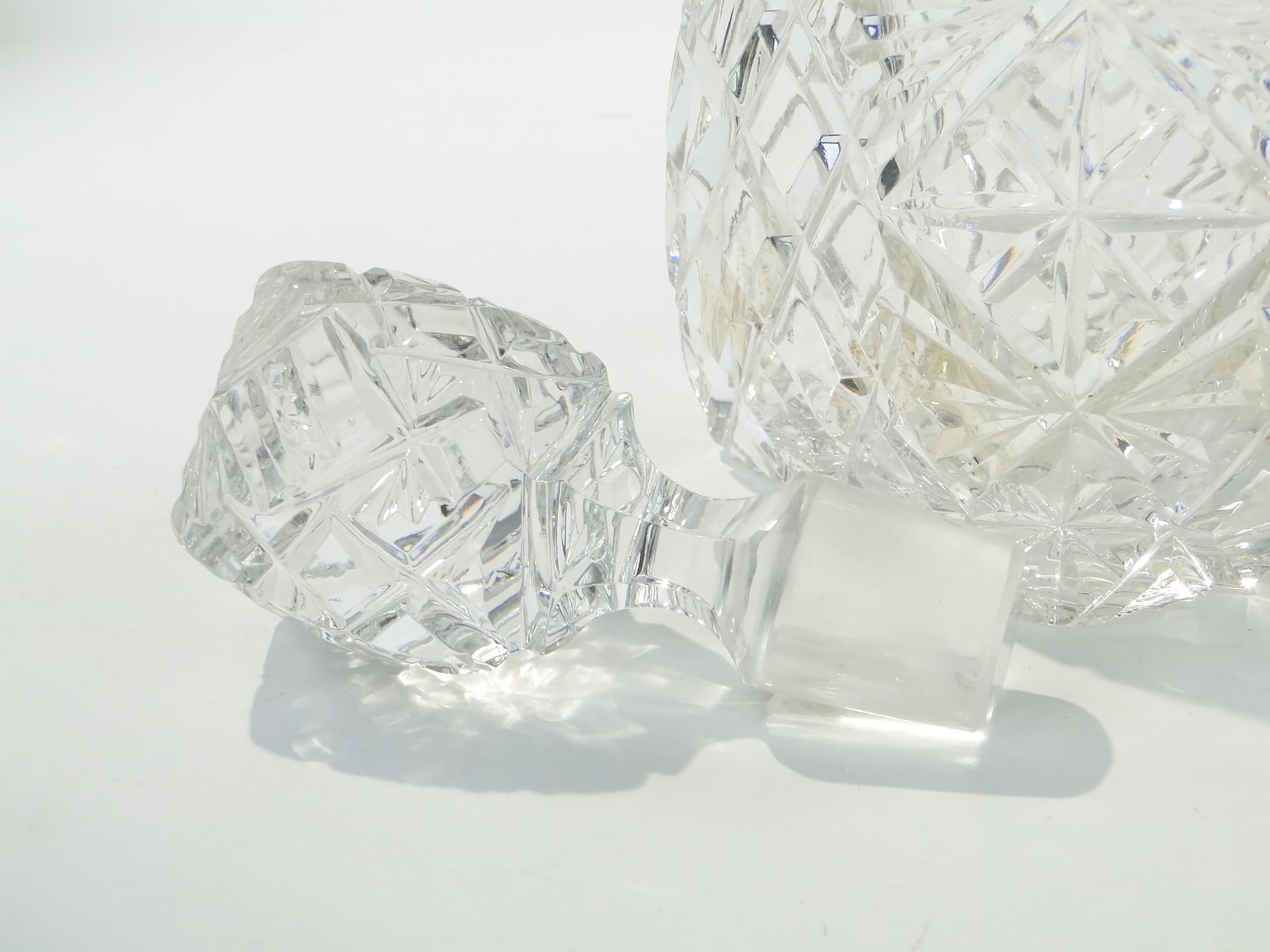 Whisky decanter, transparent crystal, silver, Italy, 1950s - 353276