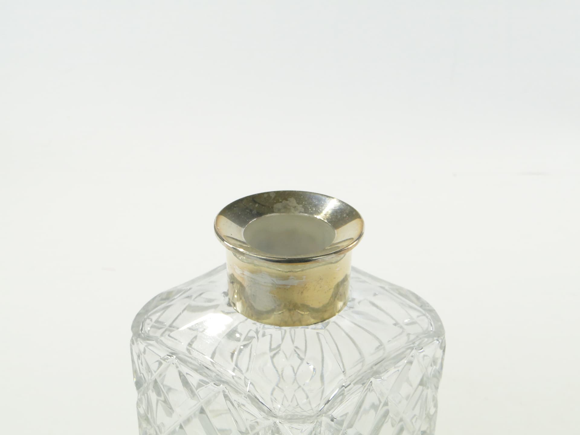Whisky decanter, clear crystal, silver, Sweden, 1950s - 353283