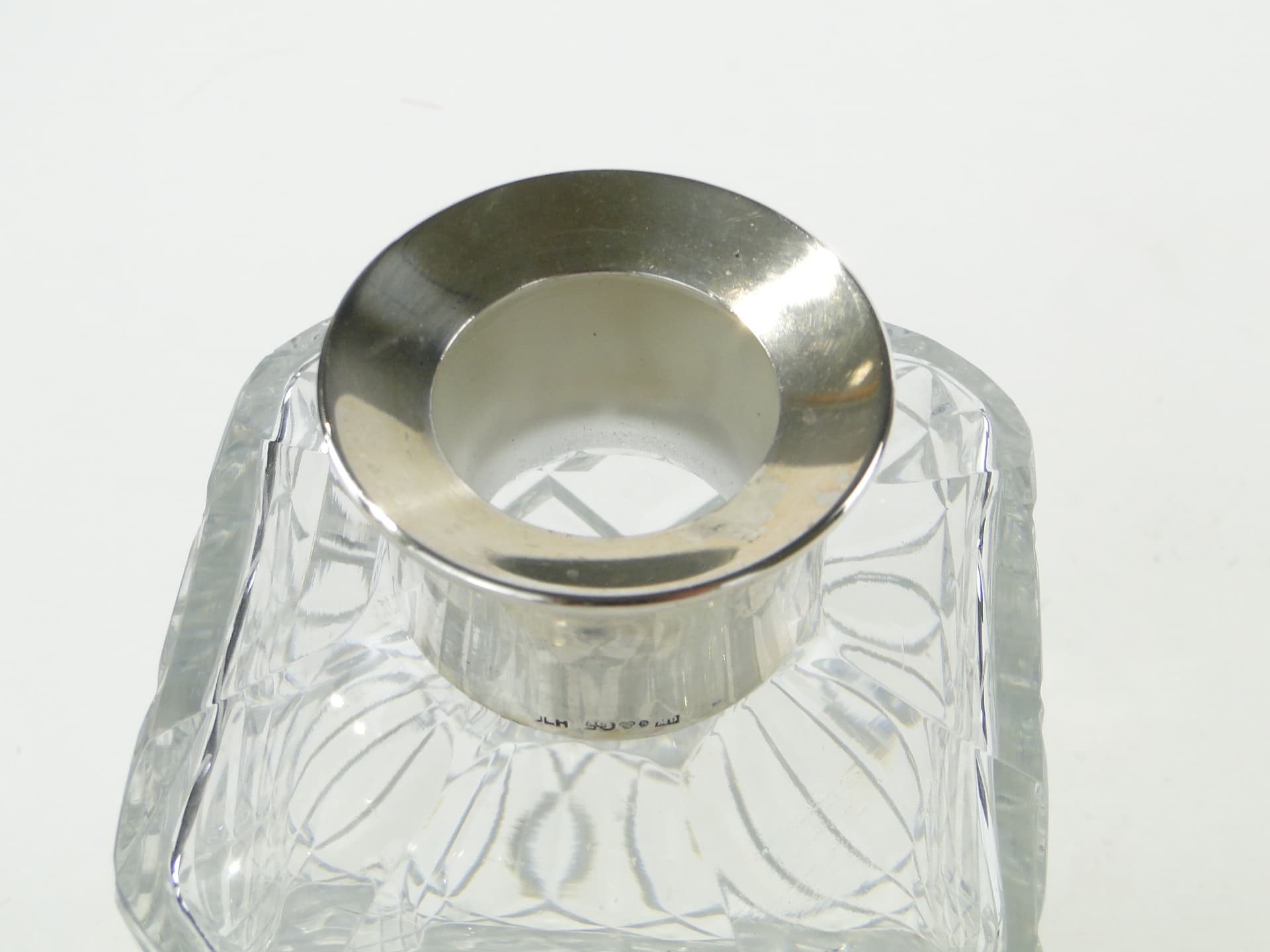 Whisky decanter, clear crystal, silver, Sweden, 1950s - 353282