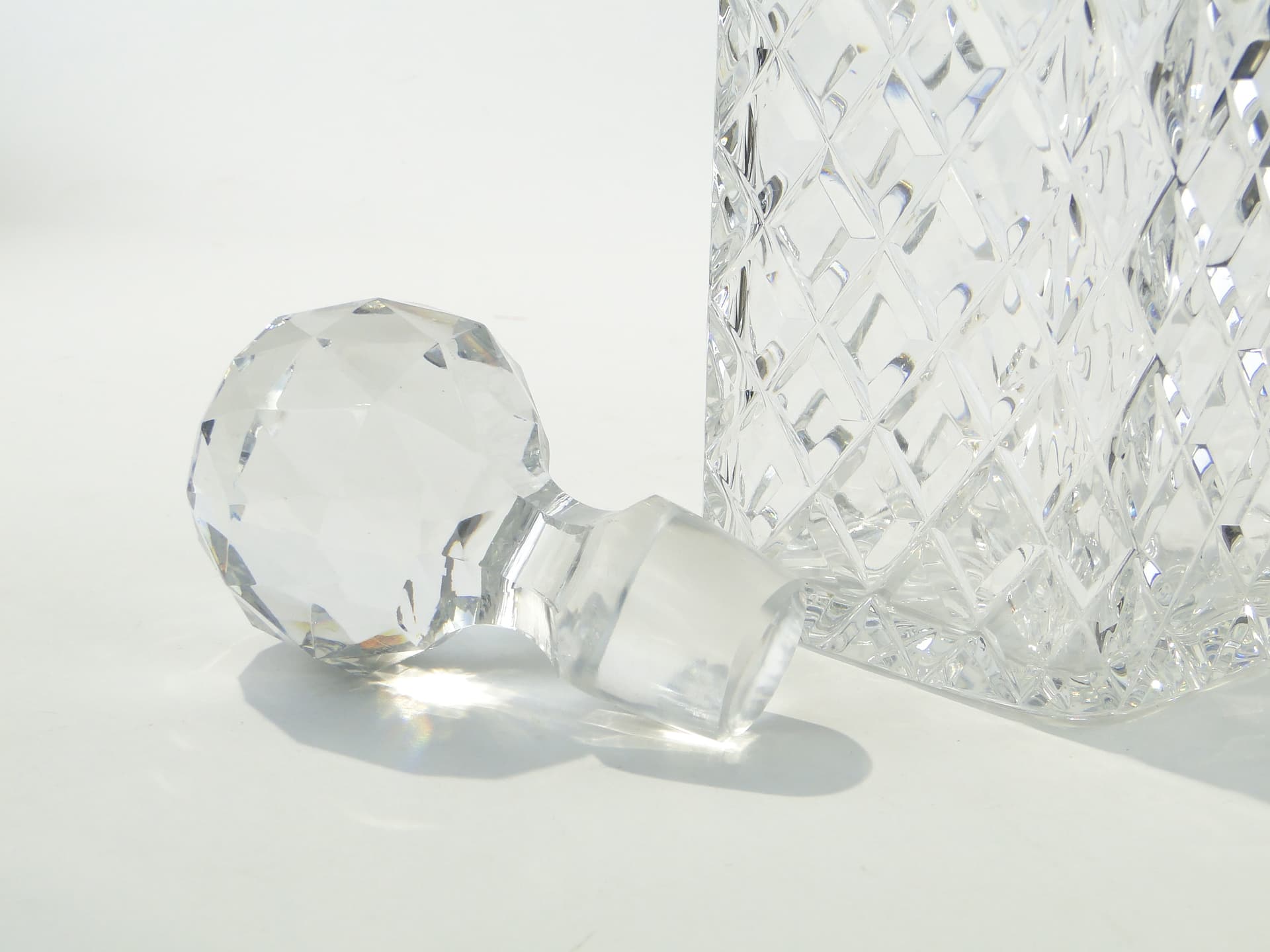 Whisky decanter, clear crystal, silver, Sweden, 1950s - 353280