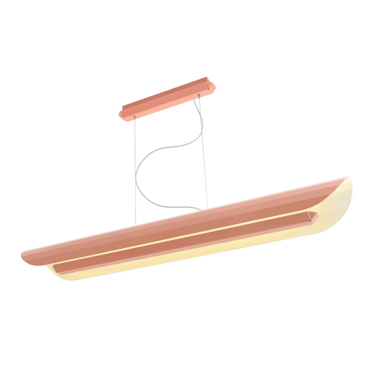 APOLIN 120cm pendant lamp, dusty pink/white, Kaspa x Grynasz Studio - 2874