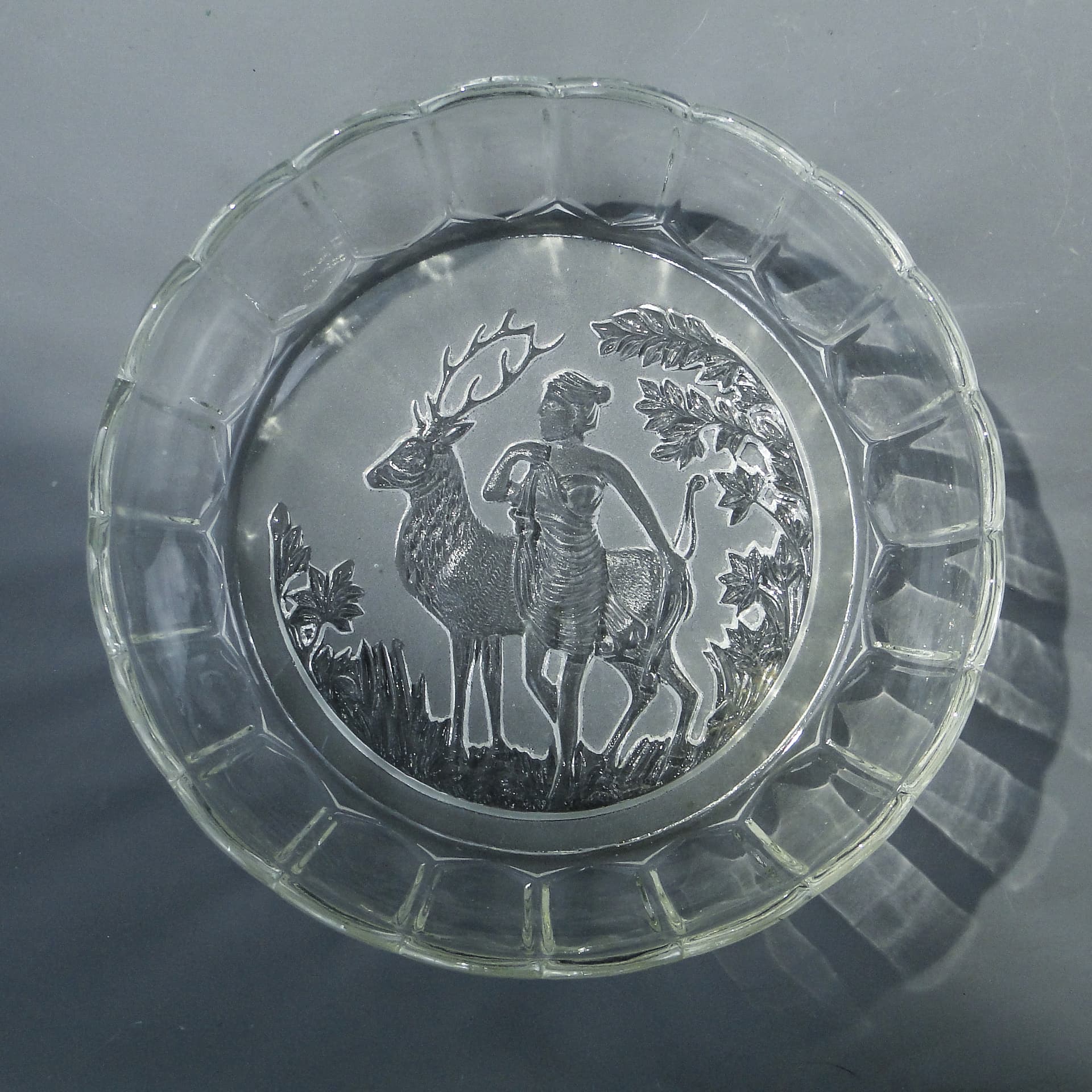 Bowl Diana, transparent glass, Ząbkowice, Poland, 1920s. - 353297