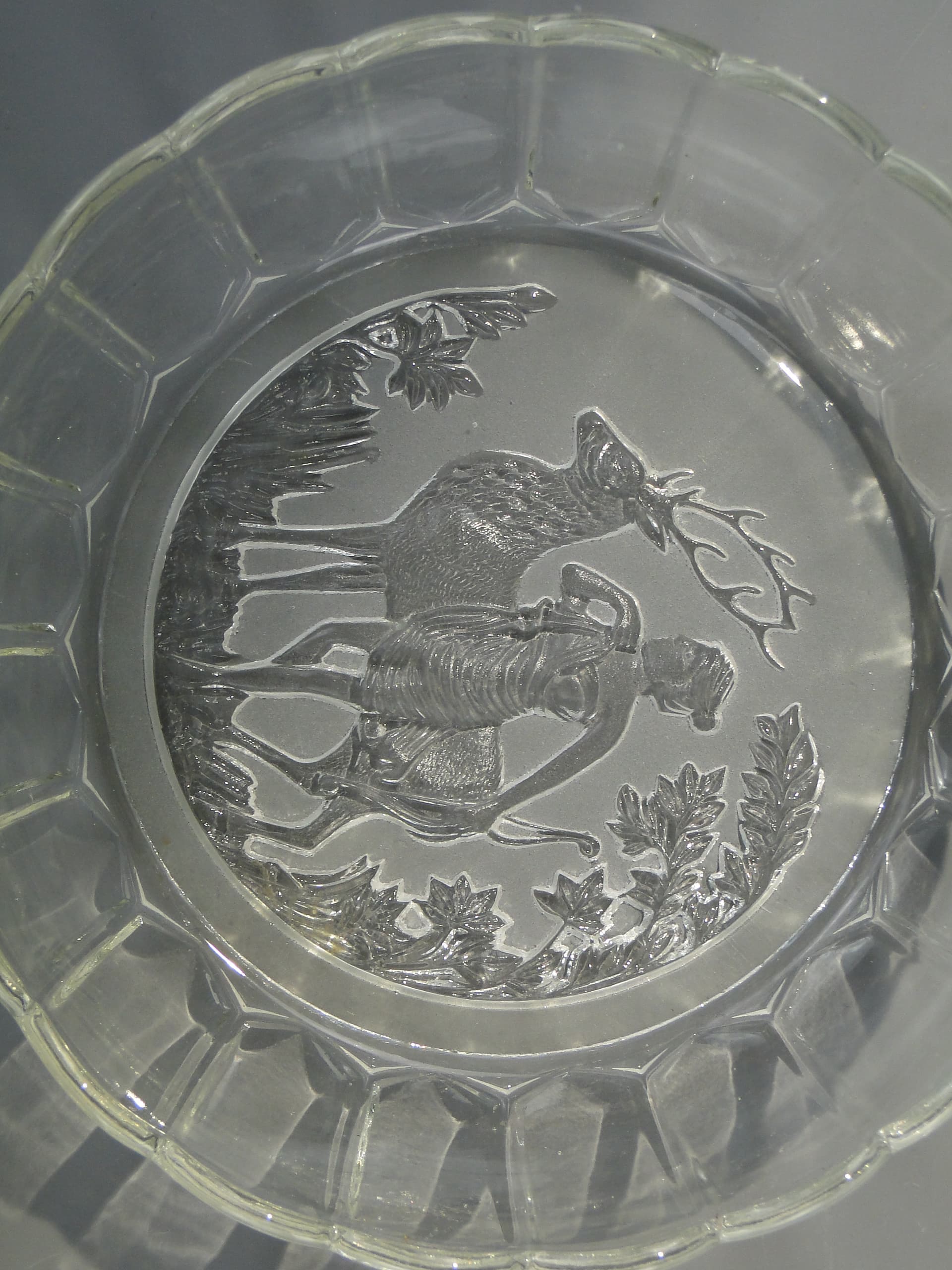 Bowl Diana, transparent glass, Ząbkowice, Poland, 1920s. - 353299
