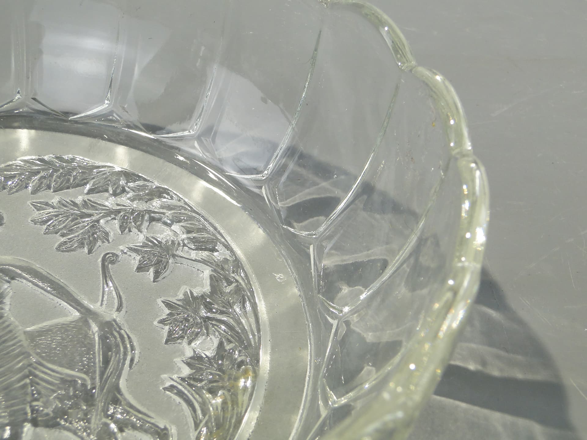 Bowl Diana, transparent glass, Ząbkowice, Poland, 1920s. - 353298