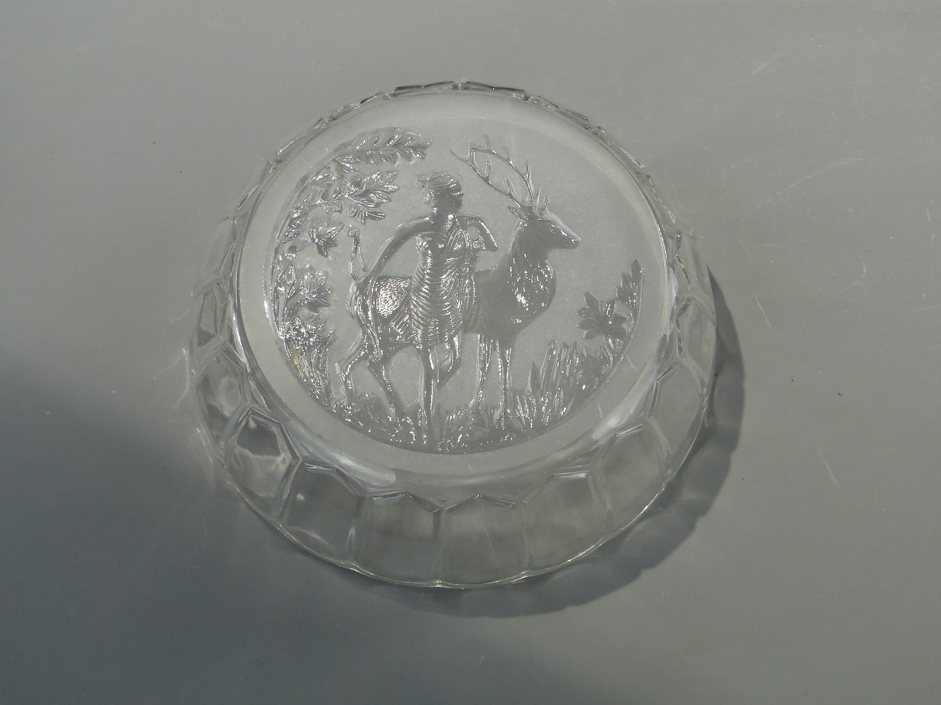 Bowl Diana, transparent glass, Ząbkowice, Poland, 1920s. - 353302