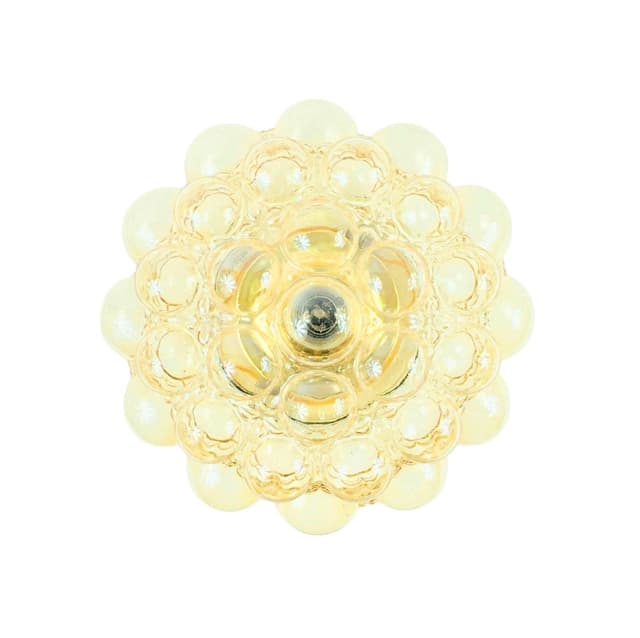 Ceiling Lamp Bubble, light amber glass, by H. Tynell, Limburg, Germany, 1970s. - DIMENSION