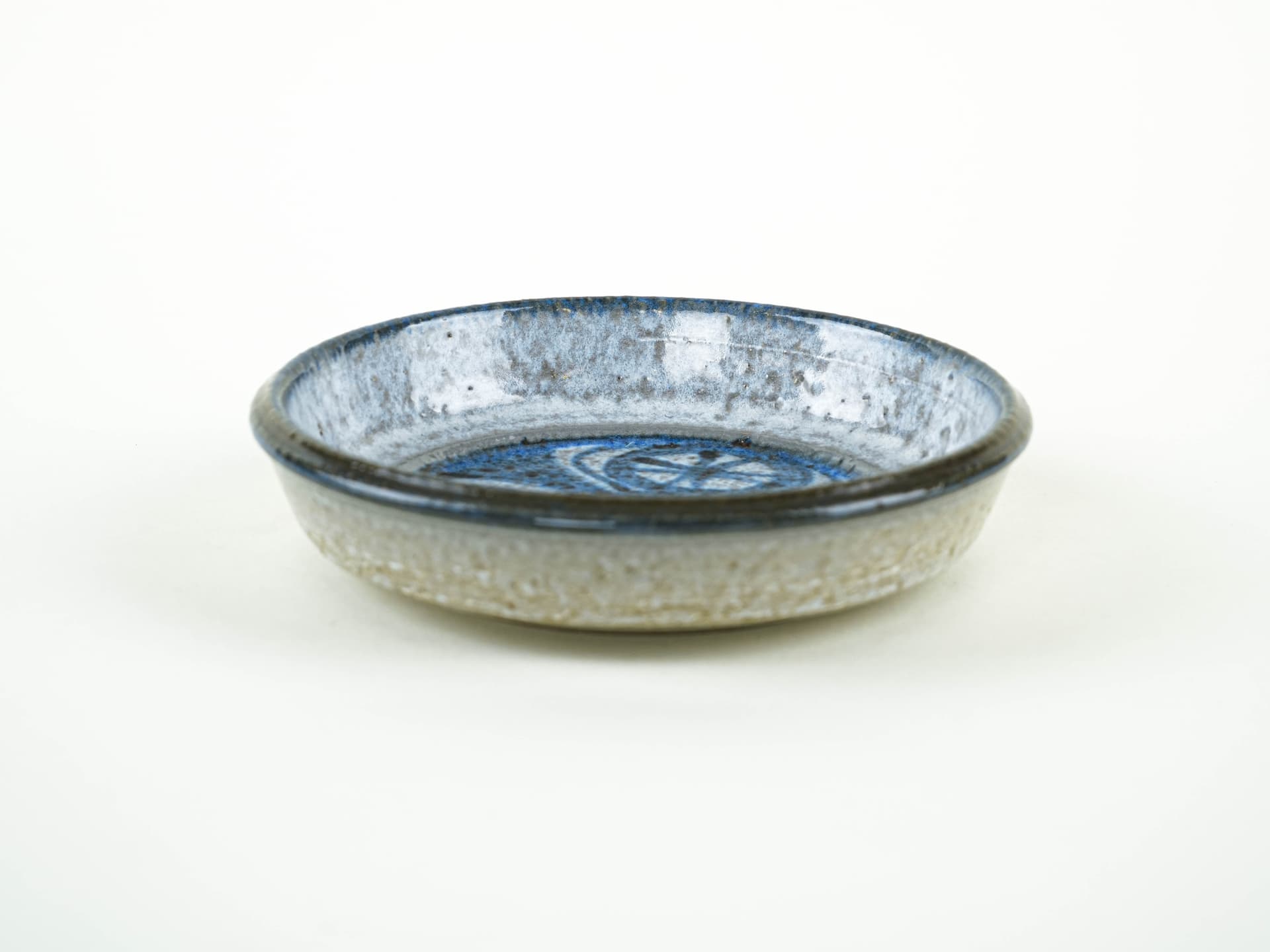Bowl, blue white beige ceramics, Søholm, Denmark, 1960s. - 353439