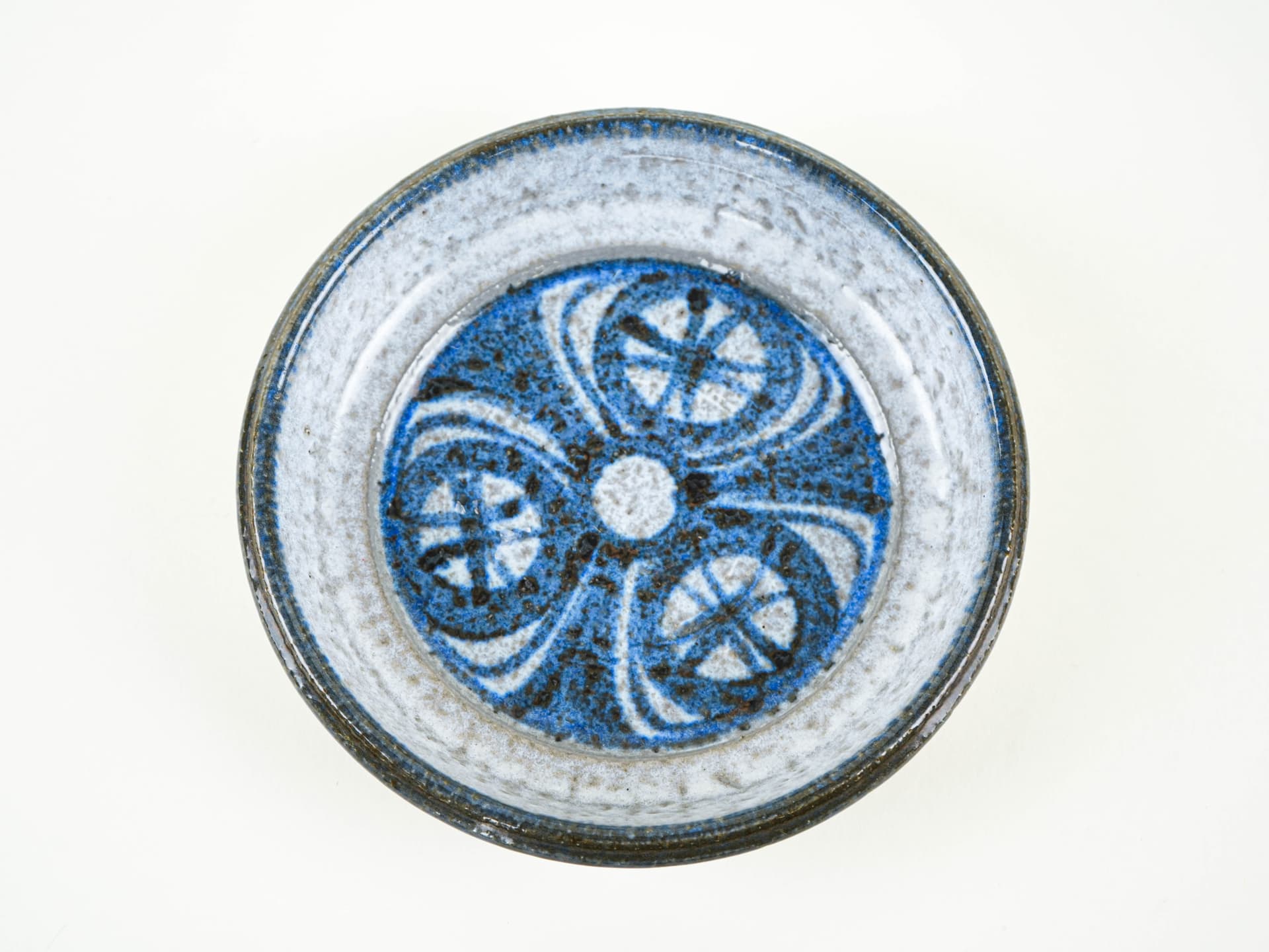 Bowl, blue white beige ceramics, Søholm, Denmark, 1960s. - 353441
