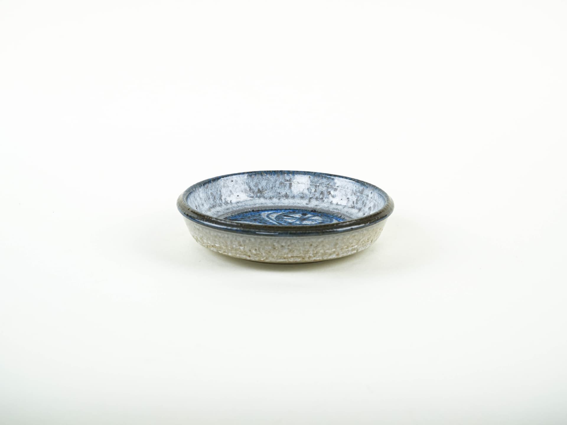 Bowl, blue white beige ceramics, Søholm, Denmark, 1960s. - 353438