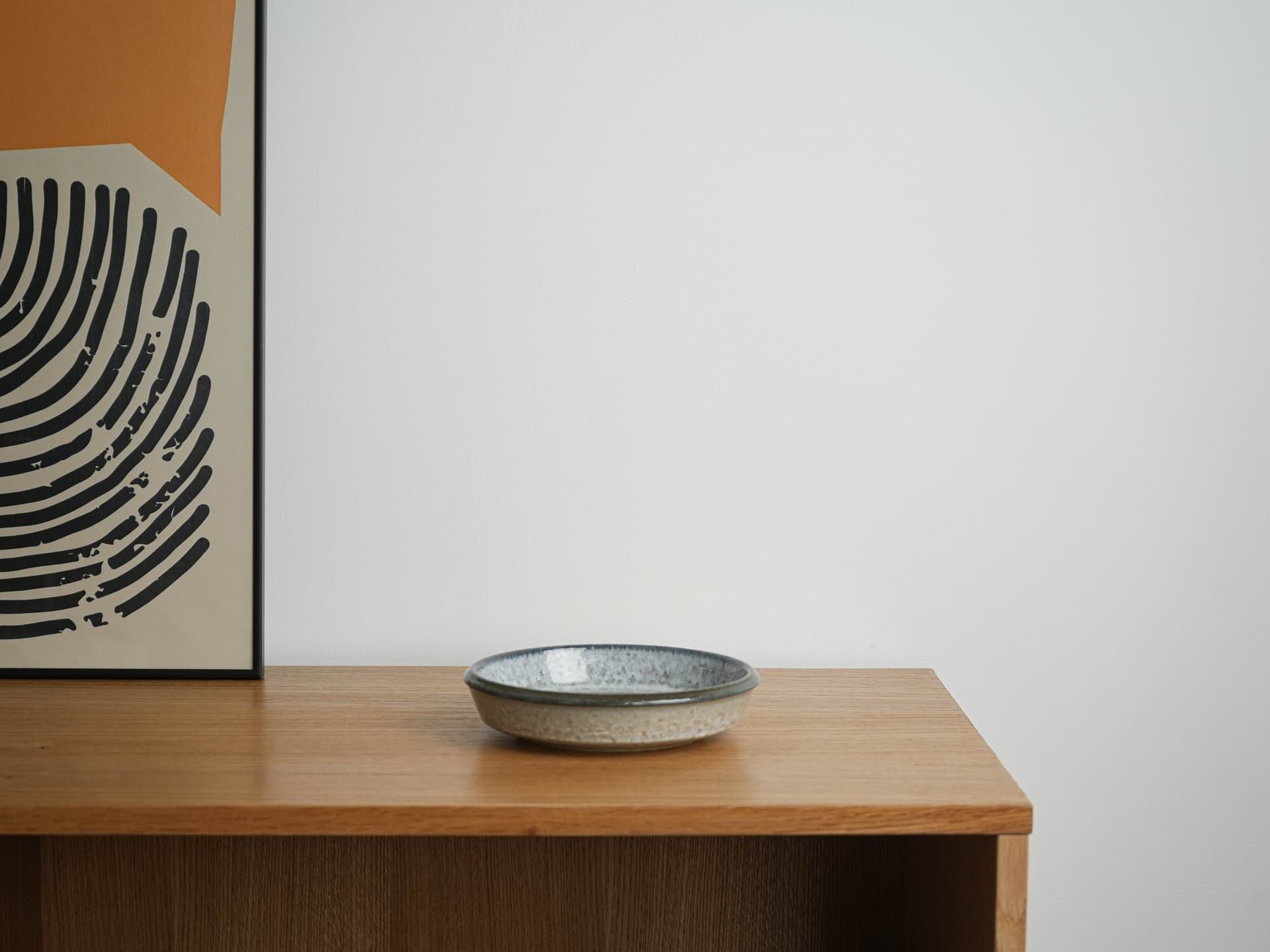 Bowl, blue white beige ceramics, Søholm, Denmark, 1960s. - 353442