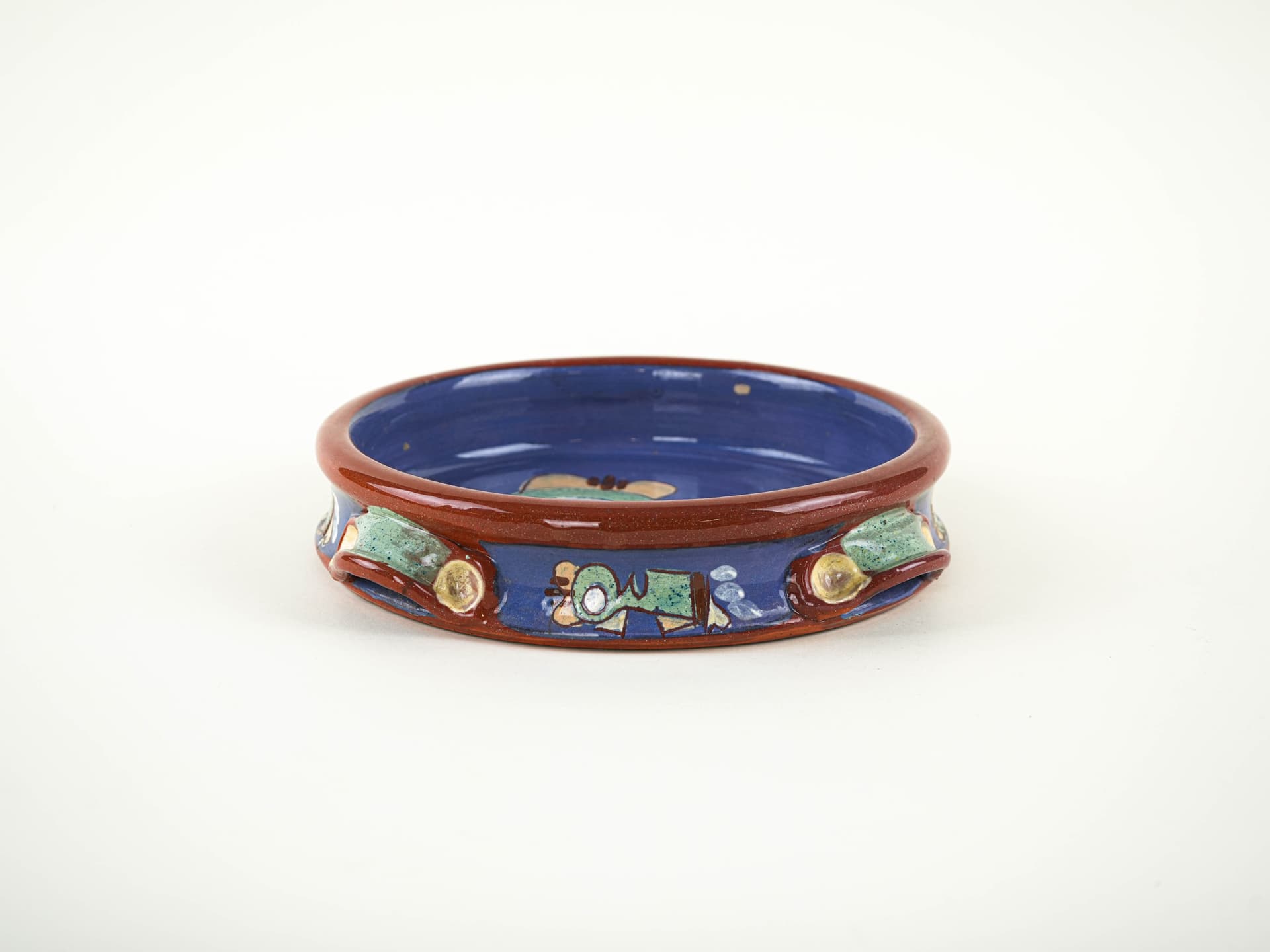 Decorative bowl, blue, ceramics, Europe, 1970s. - 353485