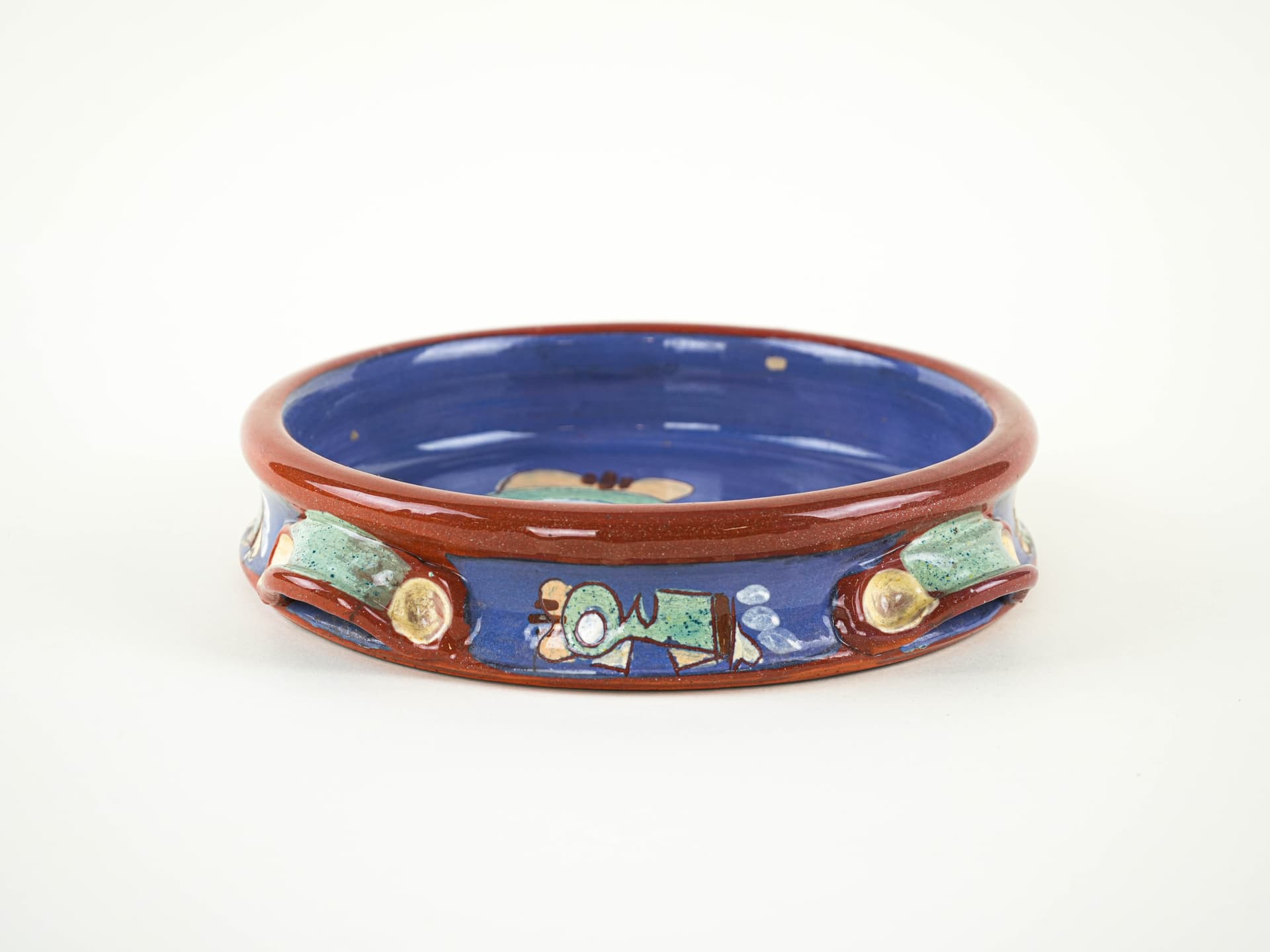 Decorative bowl, blue, ceramics, Europe, 1970s. - 353486