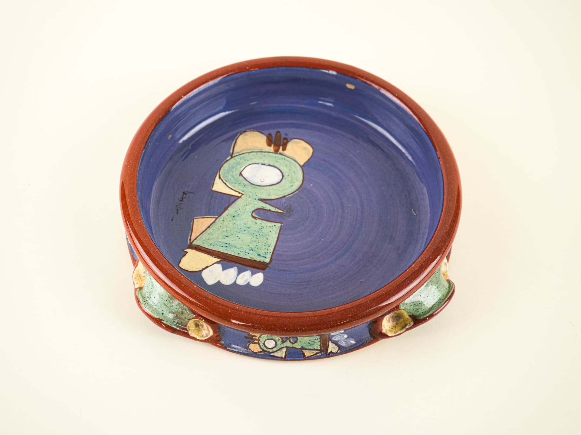 Decorative bowl, blue, ceramics, Europe, 1970s. - 353487