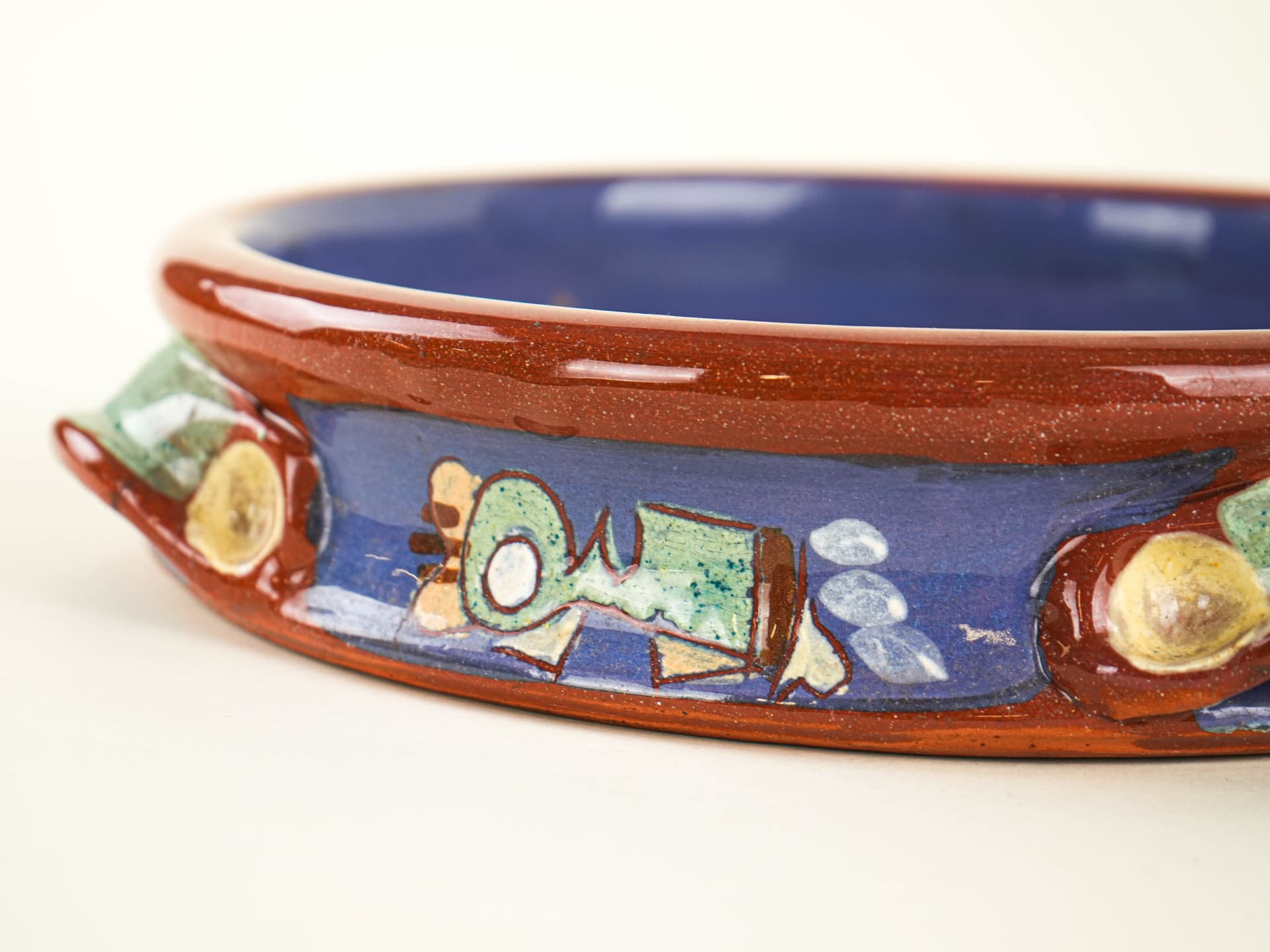 Decorative bowl, blue, ceramics, Europe, 1970s. - 353488