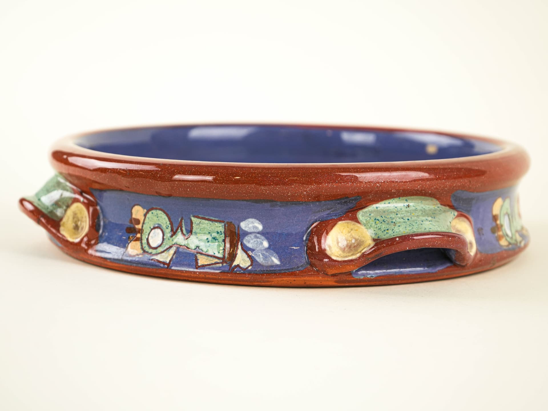 Decorative bowl, blue, ceramics, Europe, 1970s. - 353489