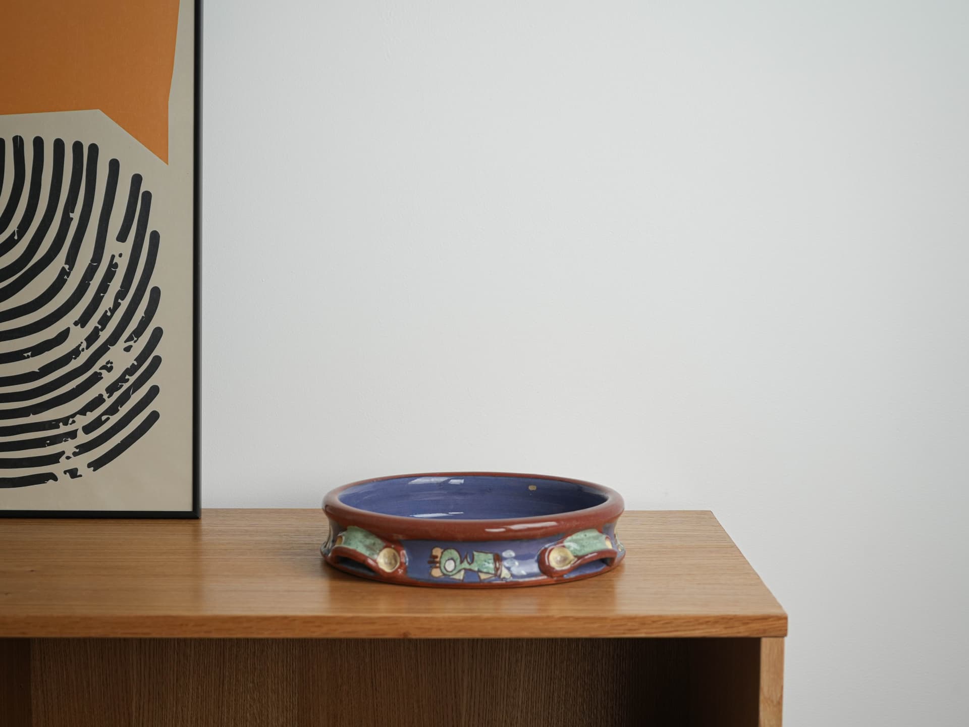 Decorative bowl, blue, ceramics, Europe, 1970s. - 353491