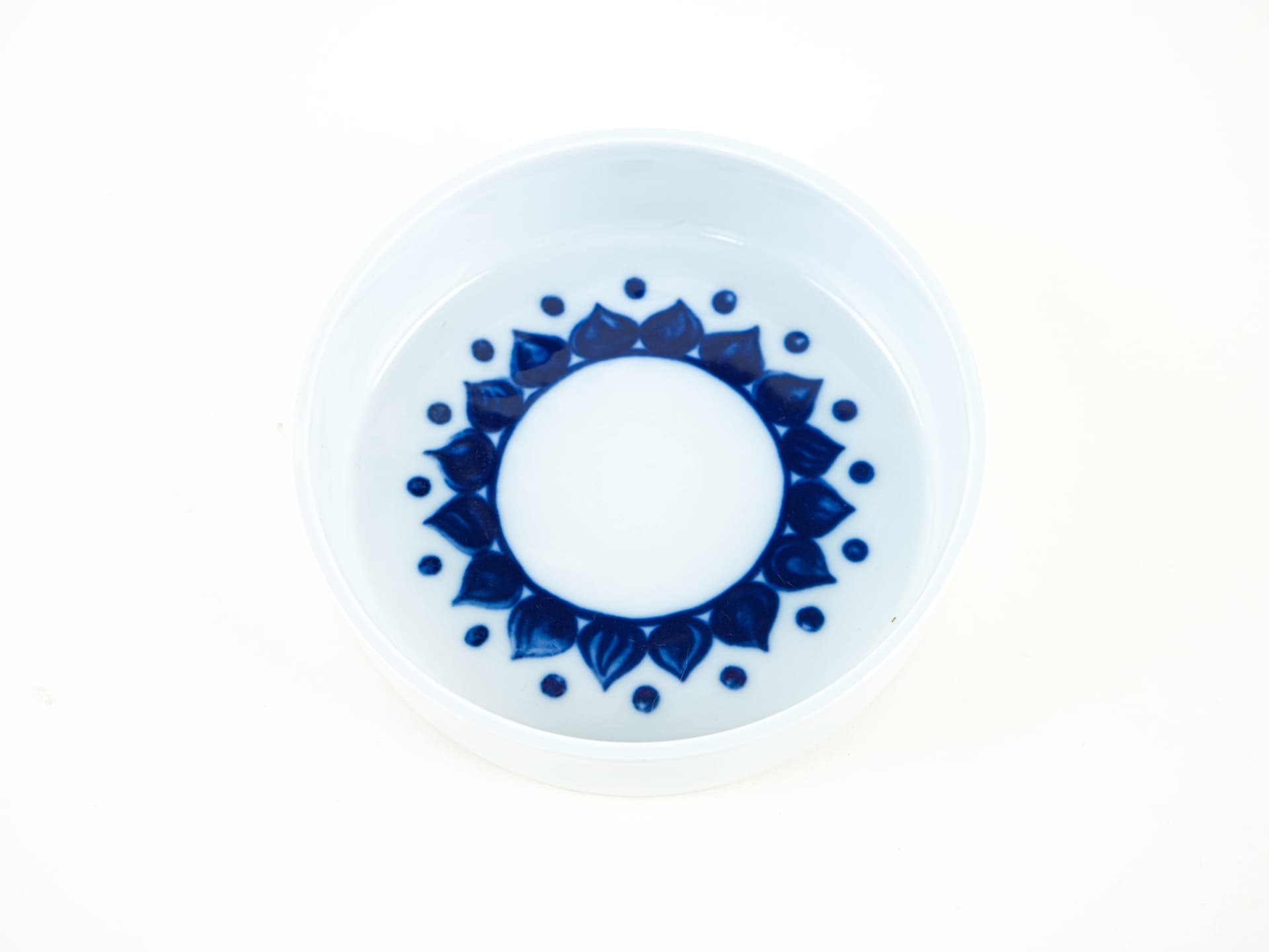 Miseczka 6022, biała porcelana, dekor kobaltowy, Bing & Grøndahl, Dania, lata 70. - 353499