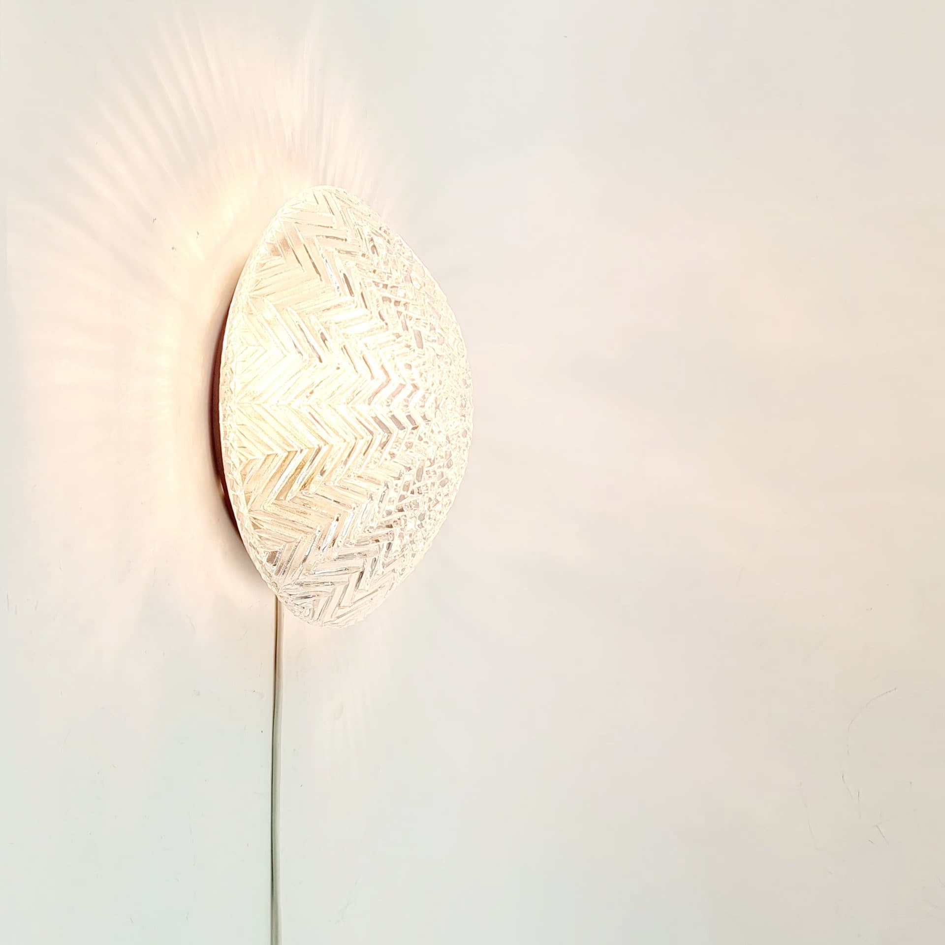 Wall lamp Zig zag, transparent glass, Limburg, Germany, 1970s. - 353530