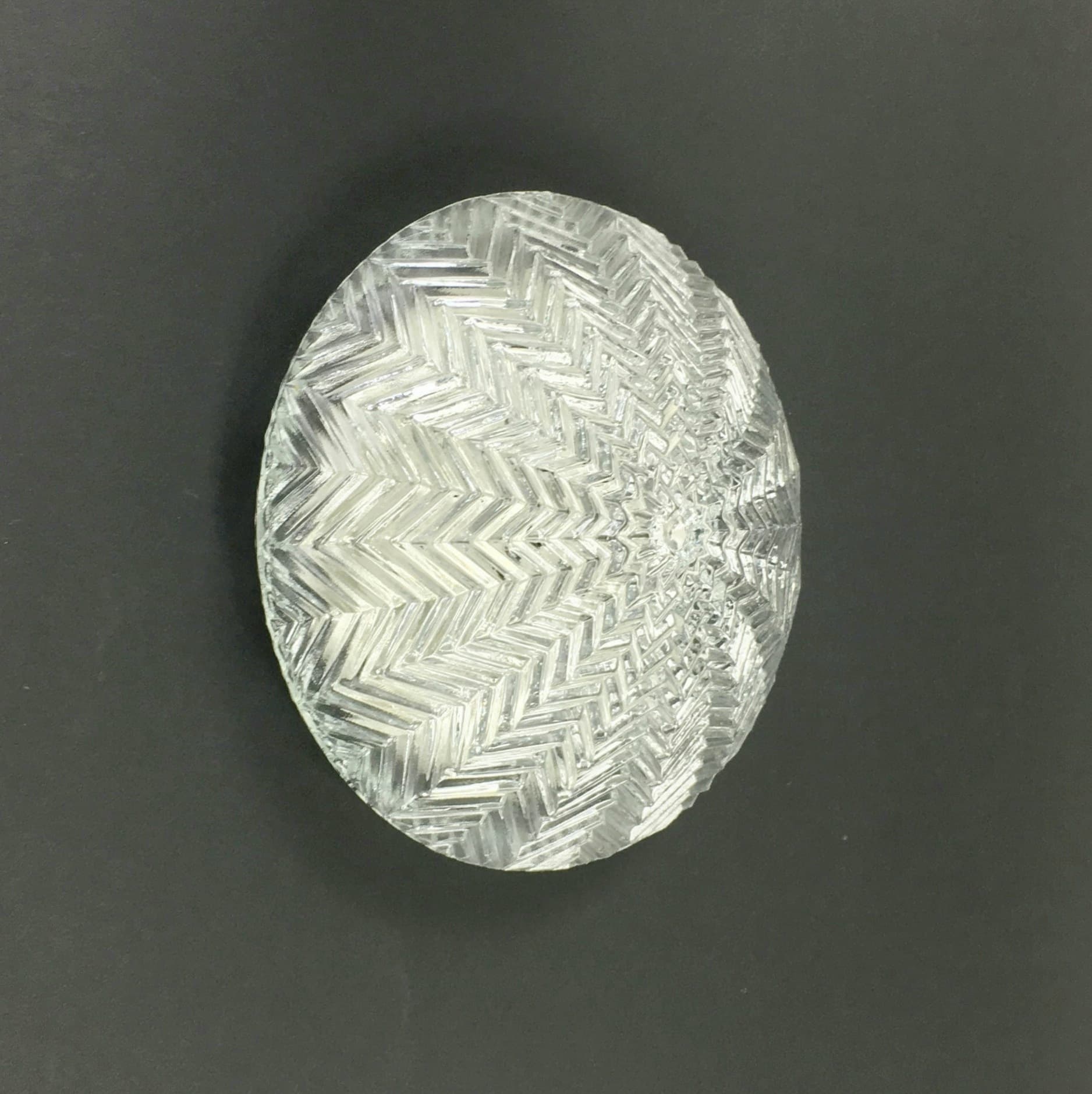 Wall lamp Zig zag, transparent glass, Limburg, Germany, 1970s. - 353527
