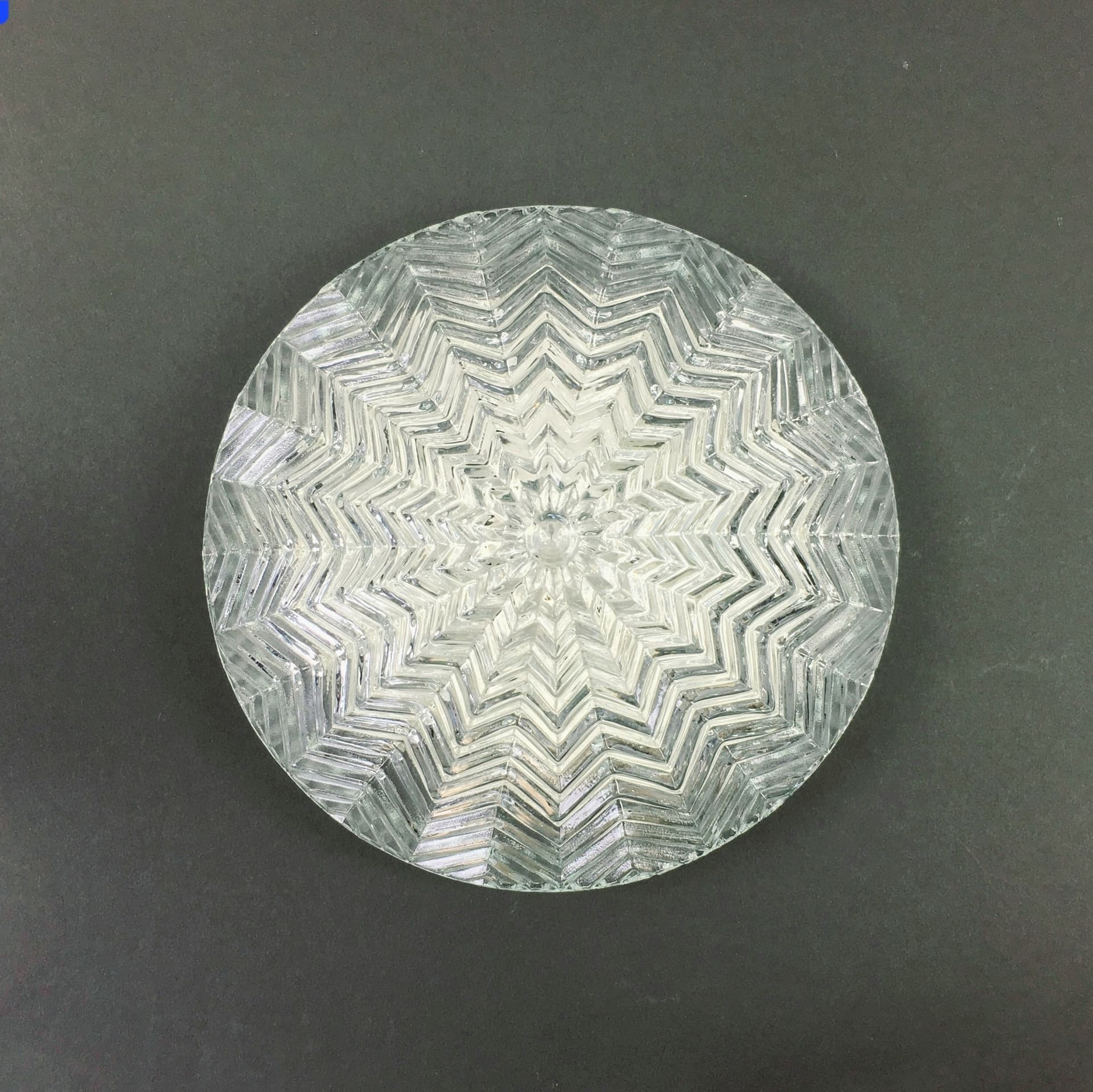Wall lamp Zig zag, transparent glass, Limburg, Germany, 1970s. - 353526