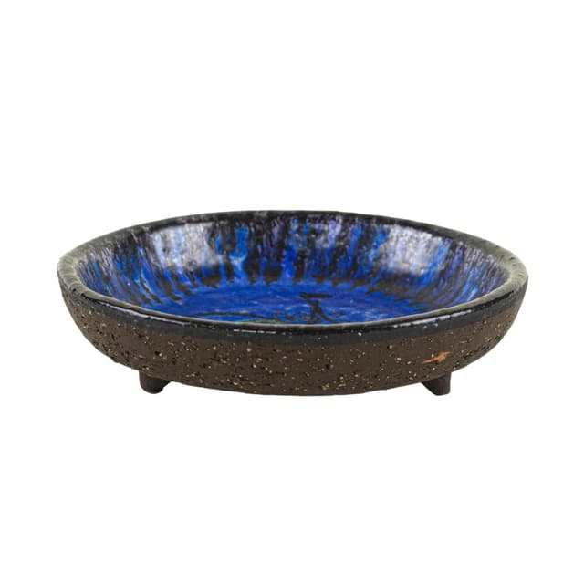 Bowl, cobalt ceramic, Europe, 1970s. - DIMENSION