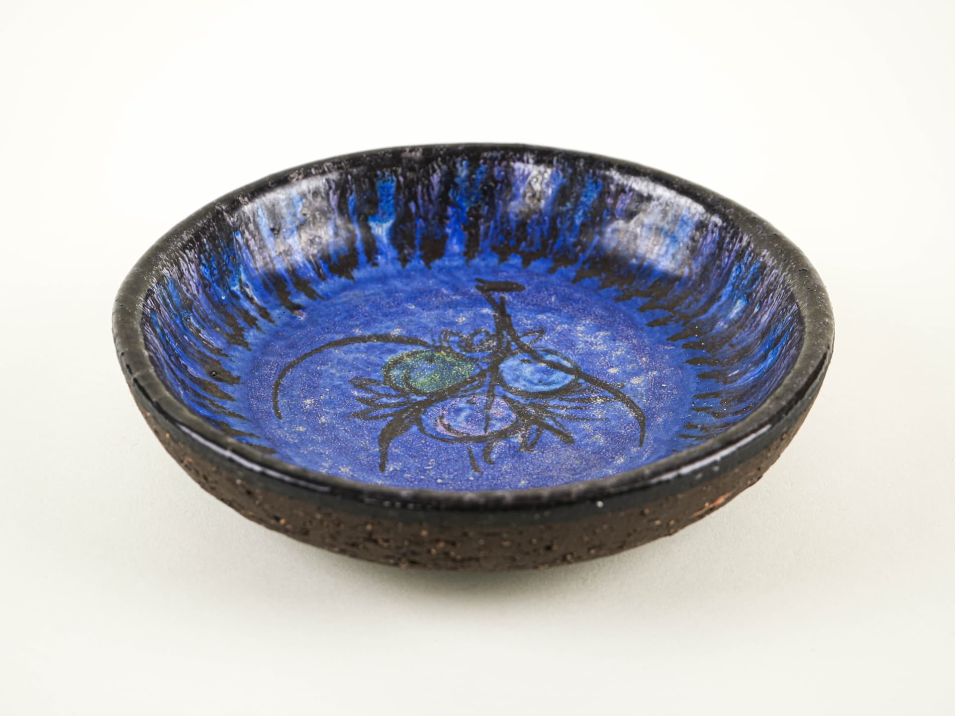 Bowl, cobalt ceramic, Europe, 1970s. - 353547