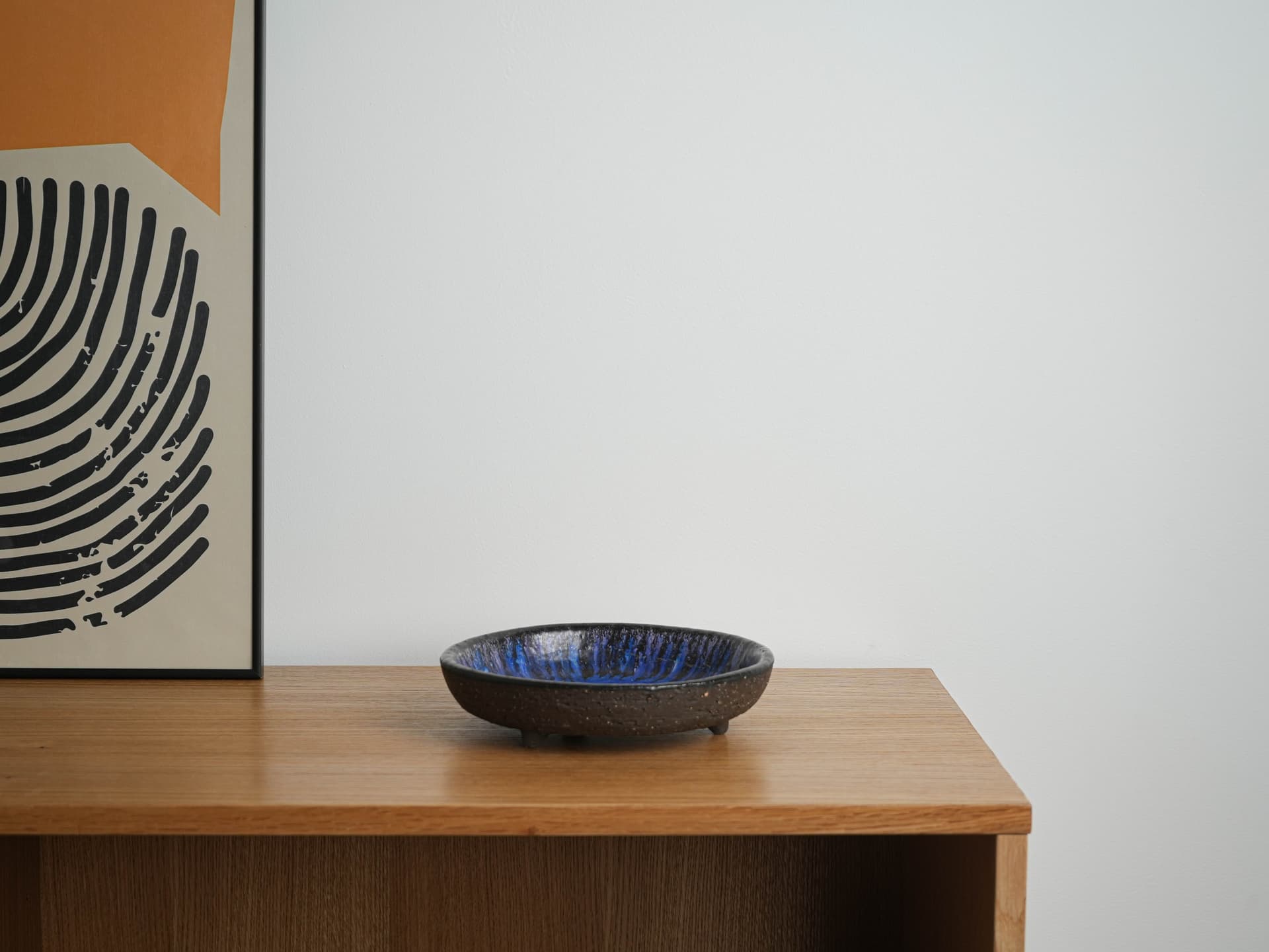 Bowl, cobalt ceramic, Europe, 1970s. - 353546