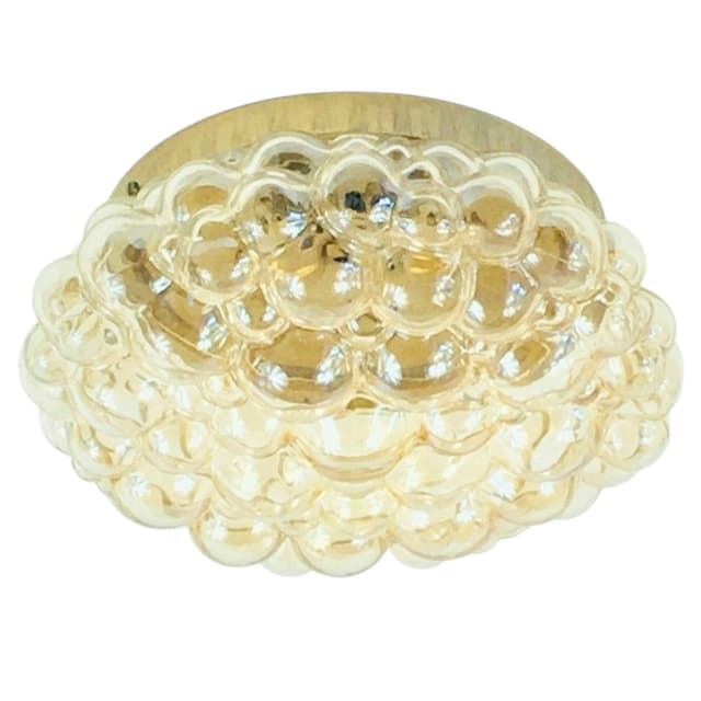 Flush Mount Bubble, light amber glass, by H. Tynell, Limburg, Germany, 1960s - DIMENSION