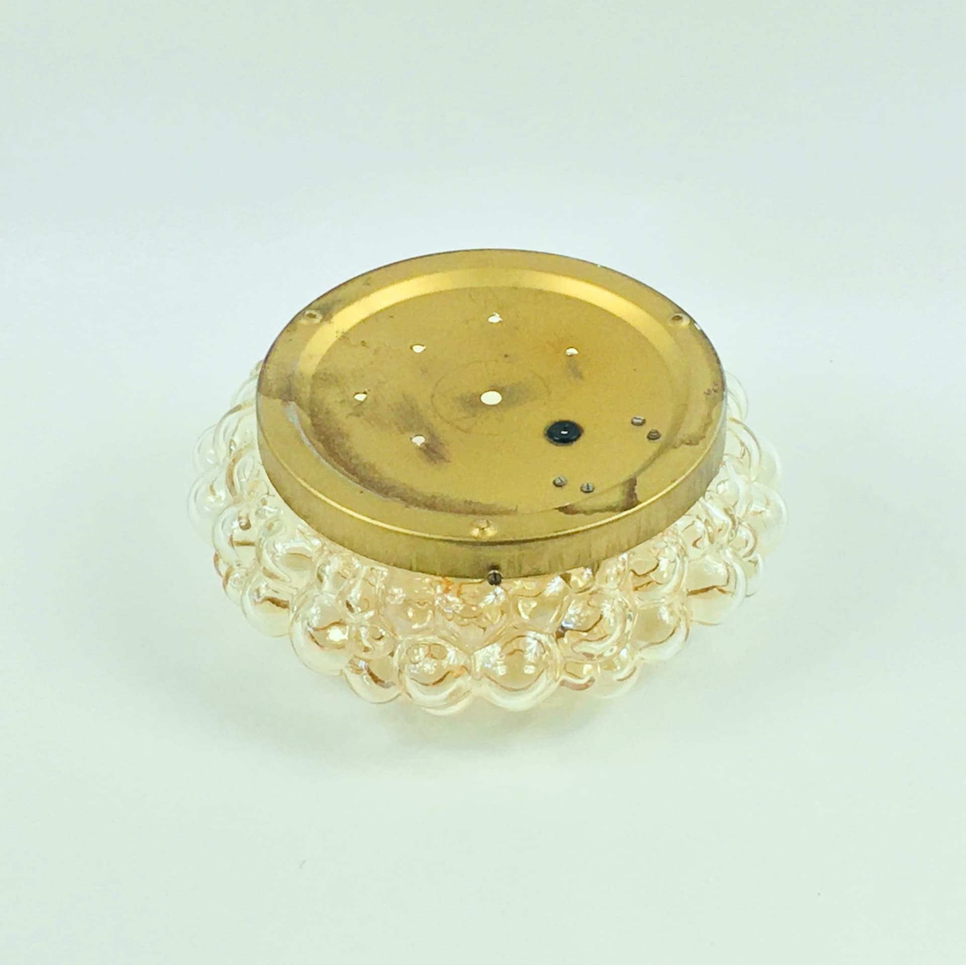 Flush Mount Bubble, light amber glass, by H. Tynell, Limburg, Germany, 1960s - 353573