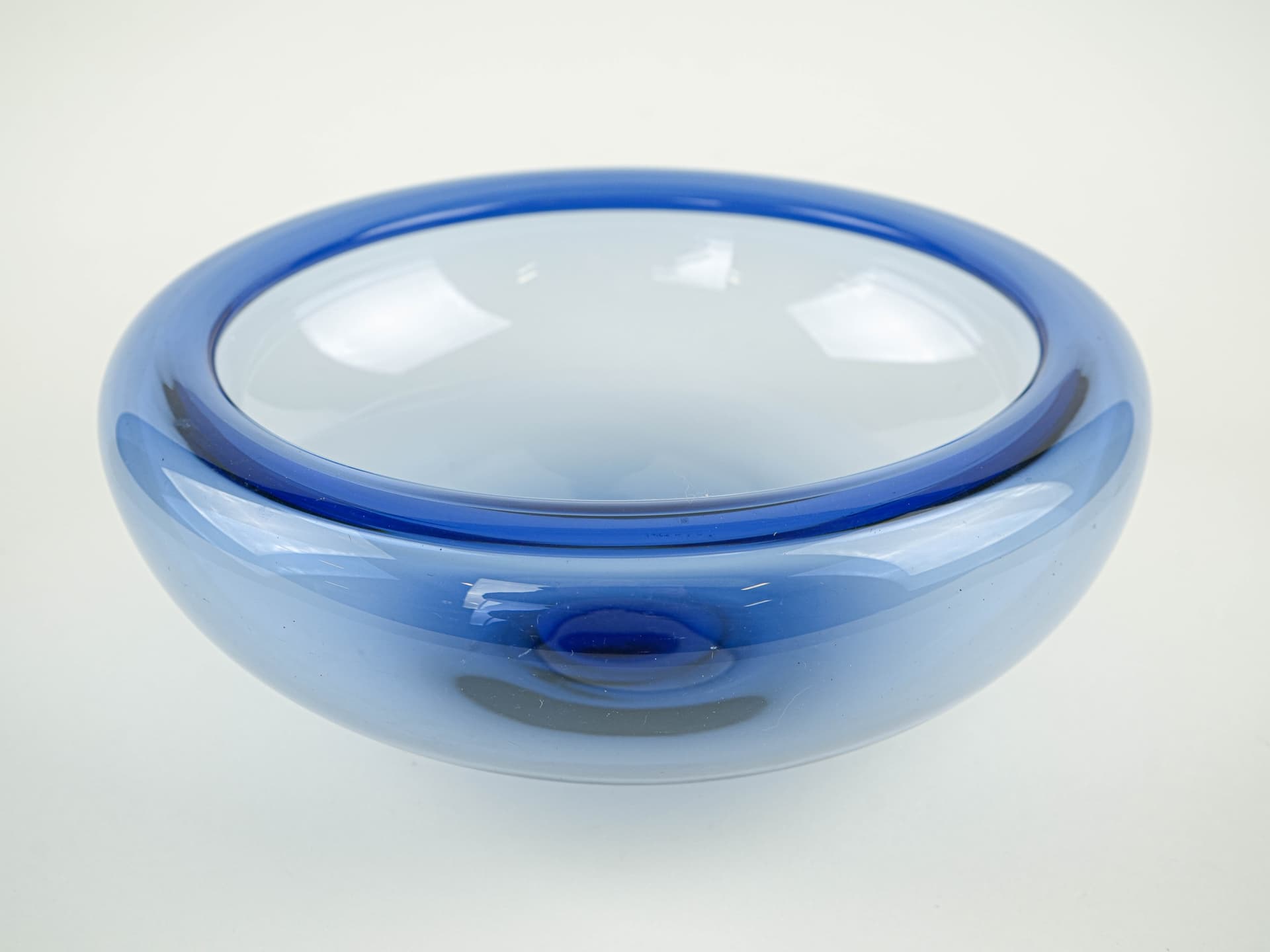 Bowl, blue glass, Holmegaard, Denmark, 1970s. - 353580