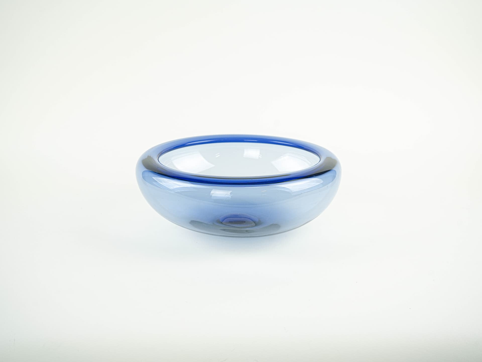 Bowl, blue glass, Holmegaard, Denmark, 1970s. - 353577