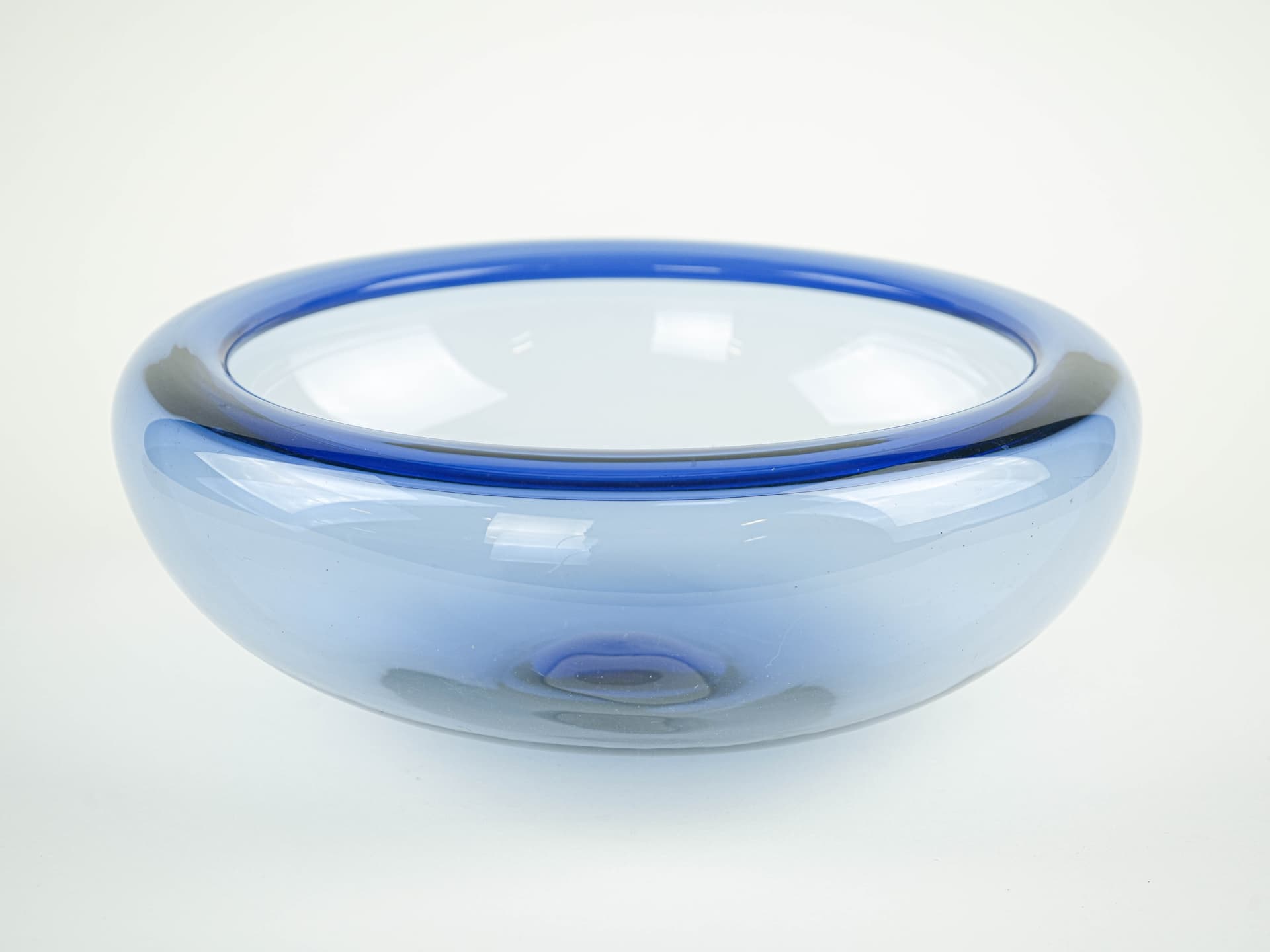 Bowl, blue glass, Holmegaard, Denmark, 1970s. - 353578