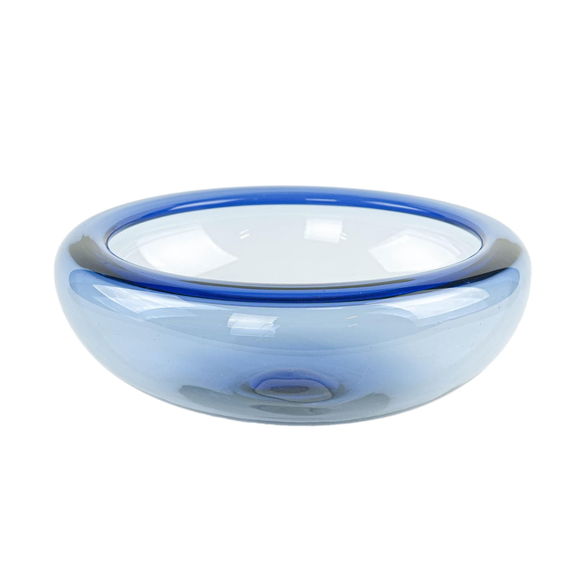 Bowl, blue glass, Holmegaard, Denmark, 1970s. - 353575