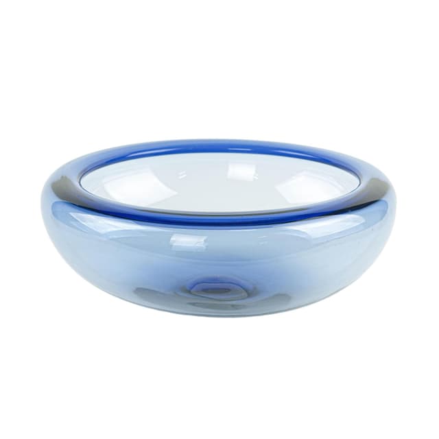 Bowl, blue glass, Holmegaard, Denmark, 1970s. - DIMENSION