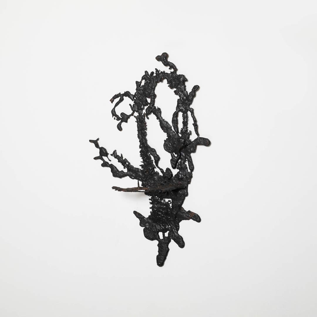 Wall candelabra, black iron, Poland, 1960s. - 353659