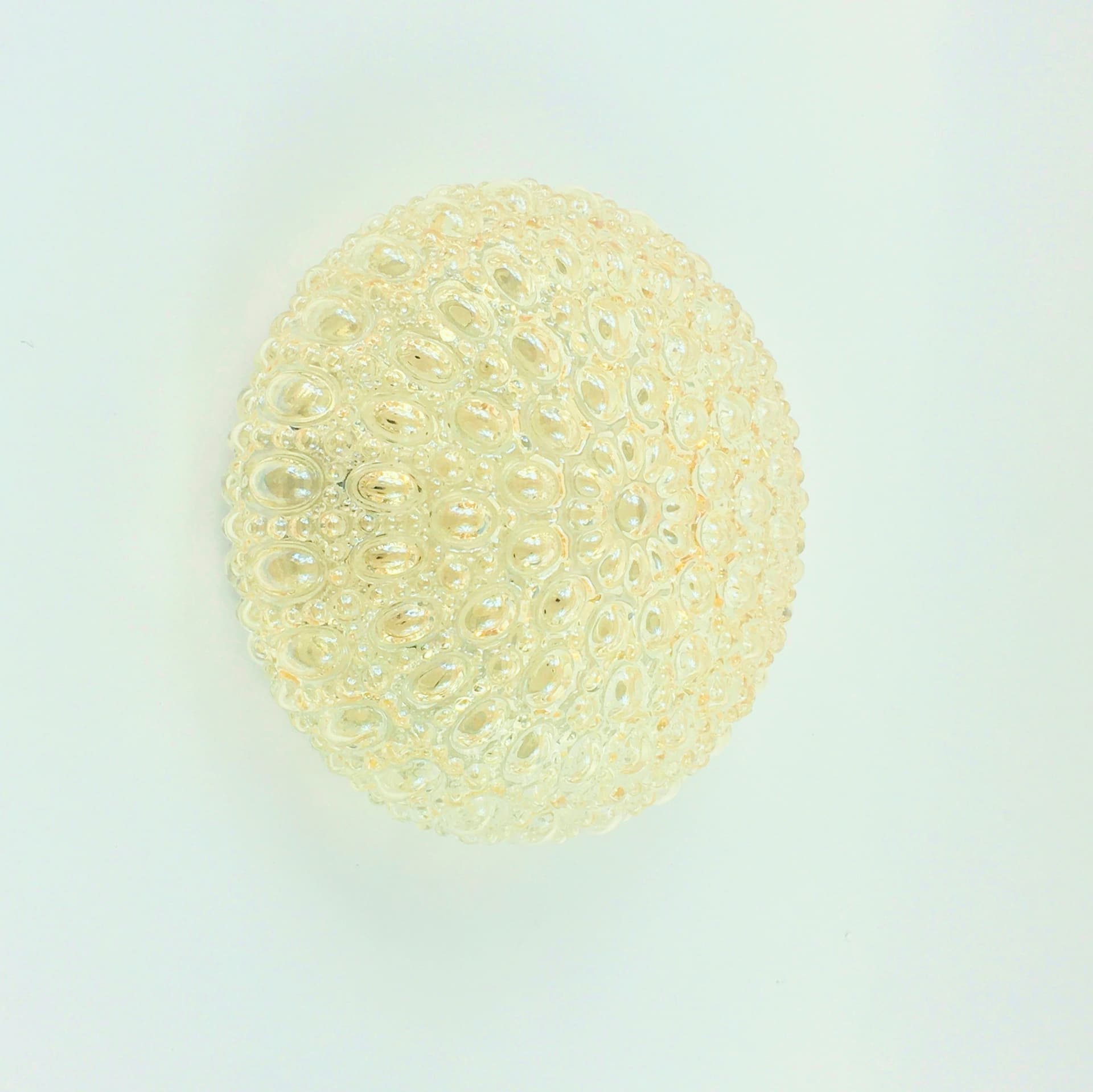 Flush Mount Bubble, light amber glass, by H. Tynell, Limburg, Germany, 1960s - 353665