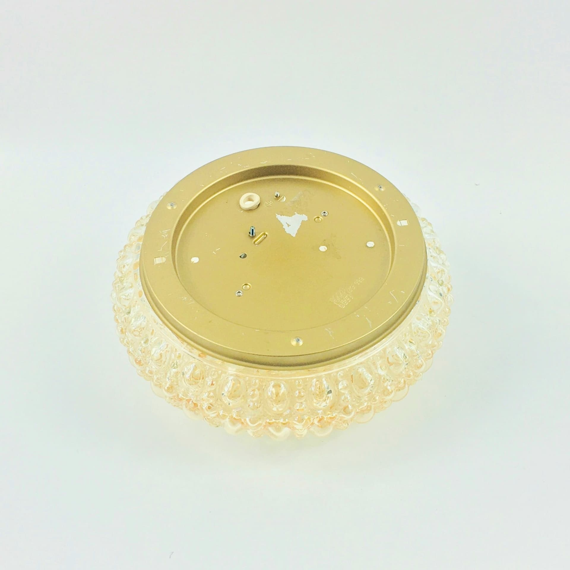 Flush Mount Bubble, light amber glass, by H. Tynell, Limburg, Germany, 1960s - 353670
