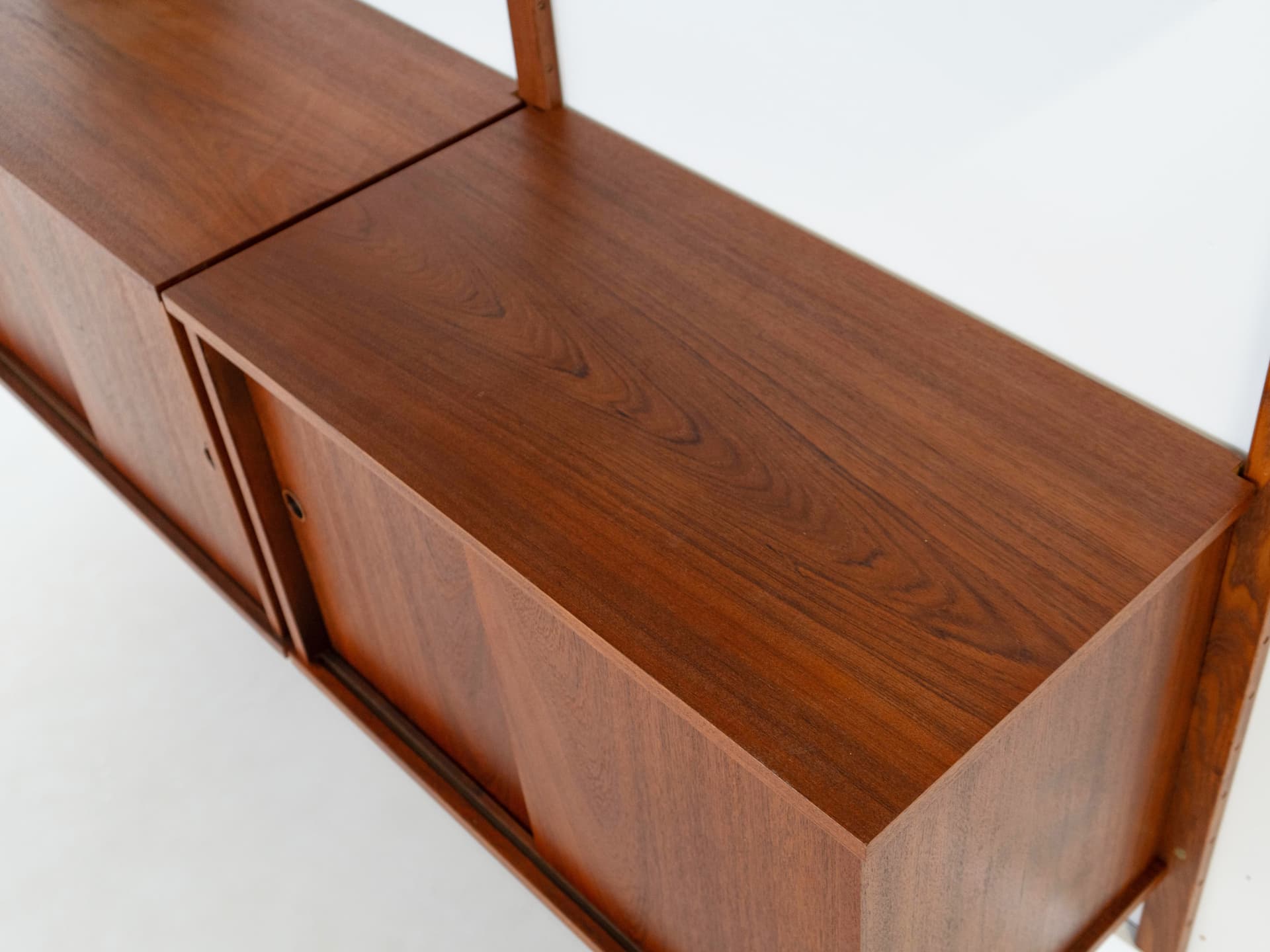 Regał systemowy, teak brązowy, Dania, lata 60. - 353808