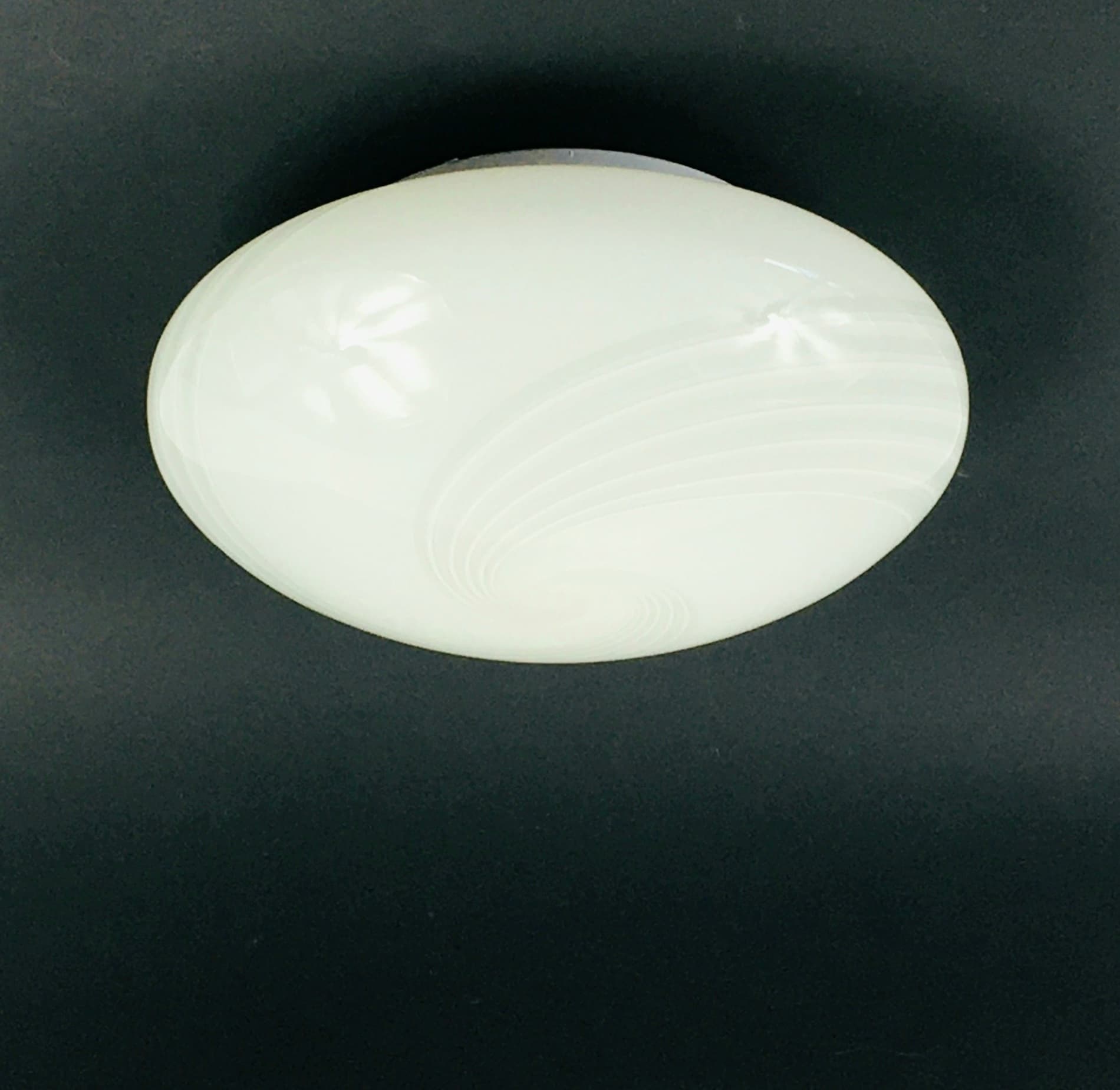 Plafon, szkło Murano białe, Hillebrand, Niemcy, lata 70. - 353857