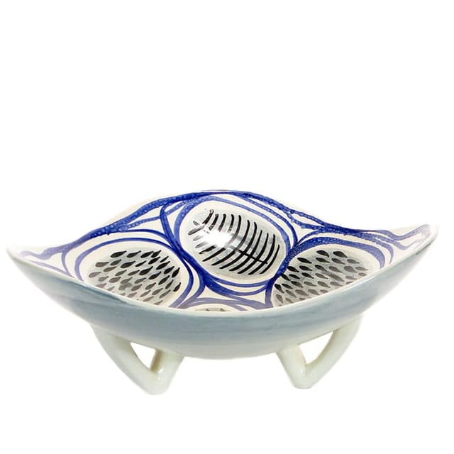 Platter, model 423, white cobalt faience, by J. Sowiński, Włocławek, Poland, 1960s. - DIMENSION