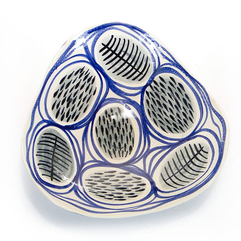 Platter, model 423, white cobalt faience, by J. Sowiński, Włocławek, Poland, 1960s. - 353875
